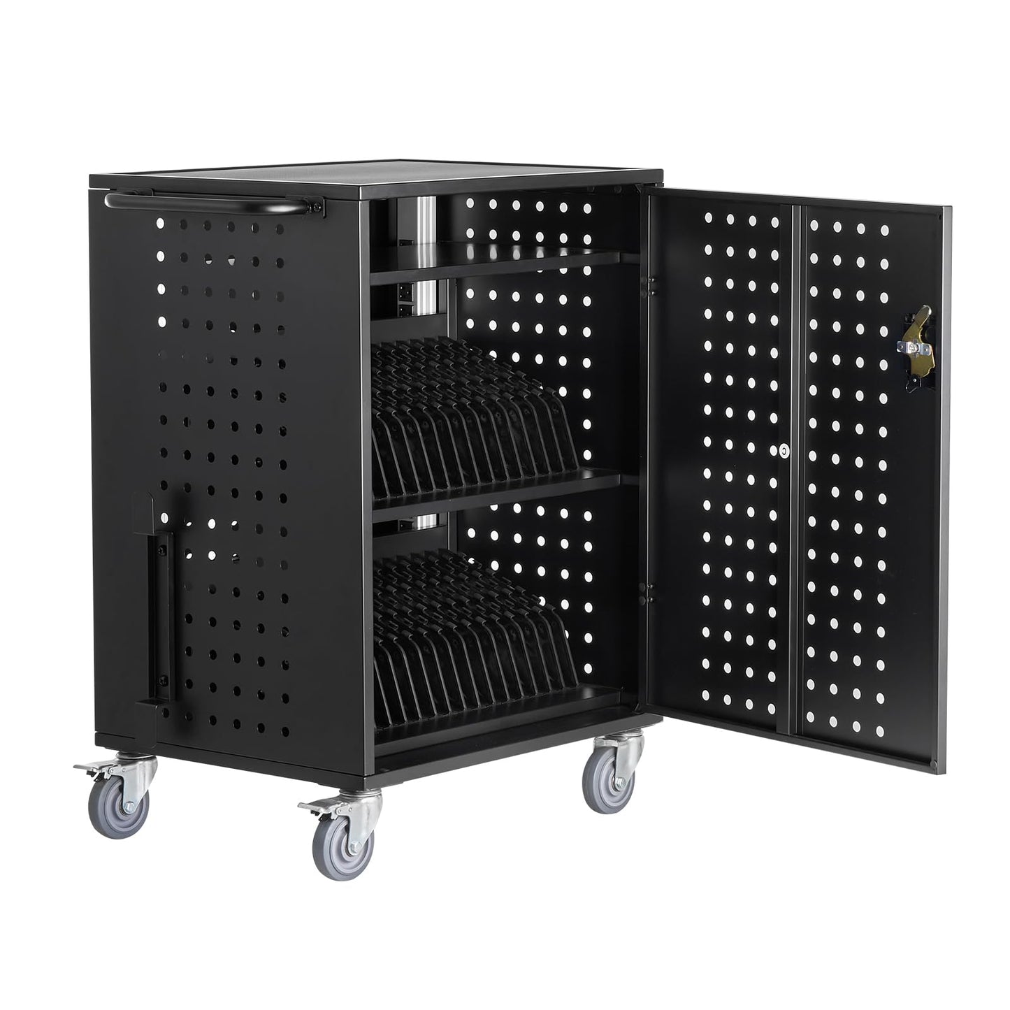 VEVOR Charging Cart, 36 Device Mobile Charging Station, Up to 15.6 in Screen Size, Office and Classroom Mobile Charging Cart, for Chromebook, Tablet and Laptop