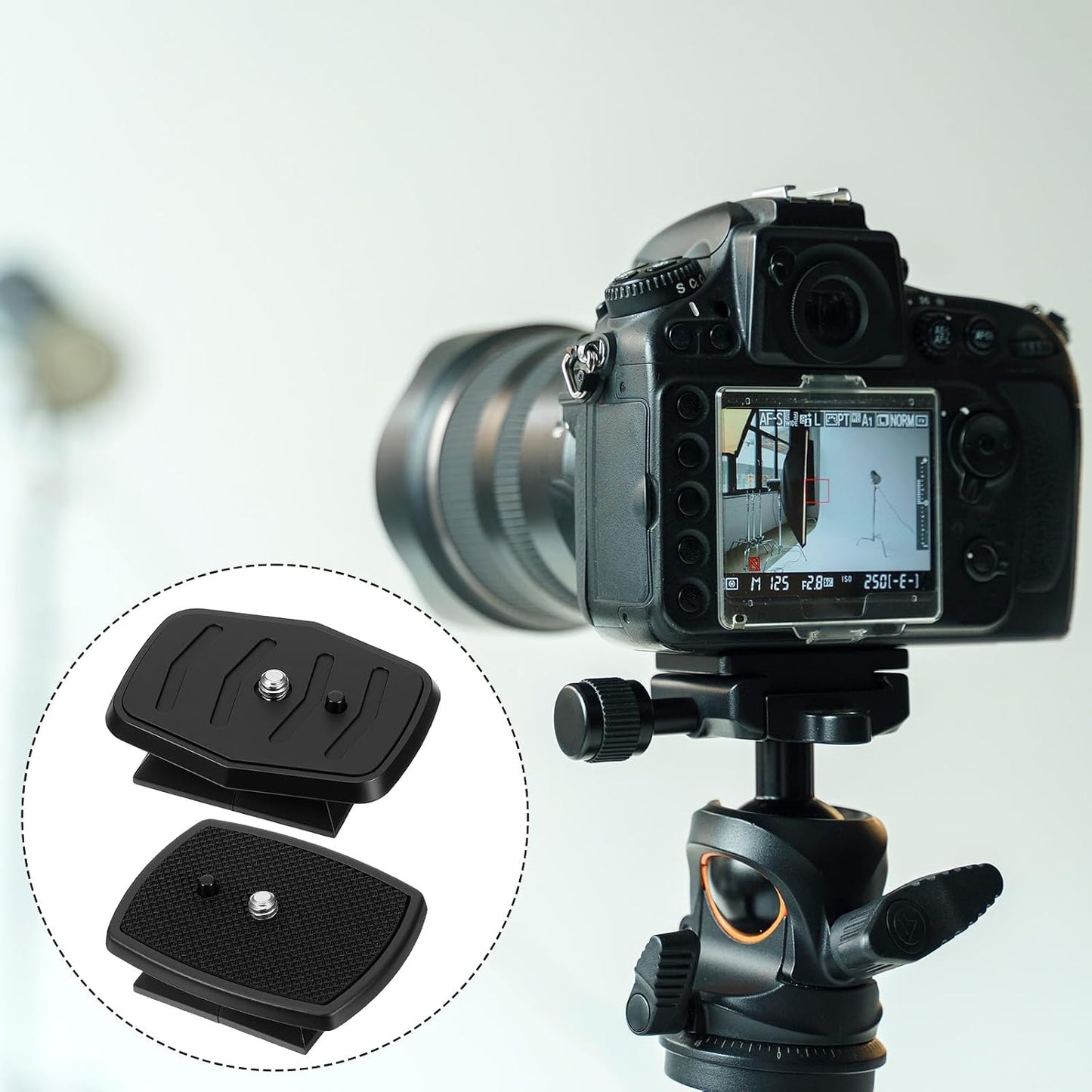 Alrhso 2 Pack 43mm 45mm Tripod Quick Release Plate Camera Mounting Adapter, and Tripods Attachment Compatible with a