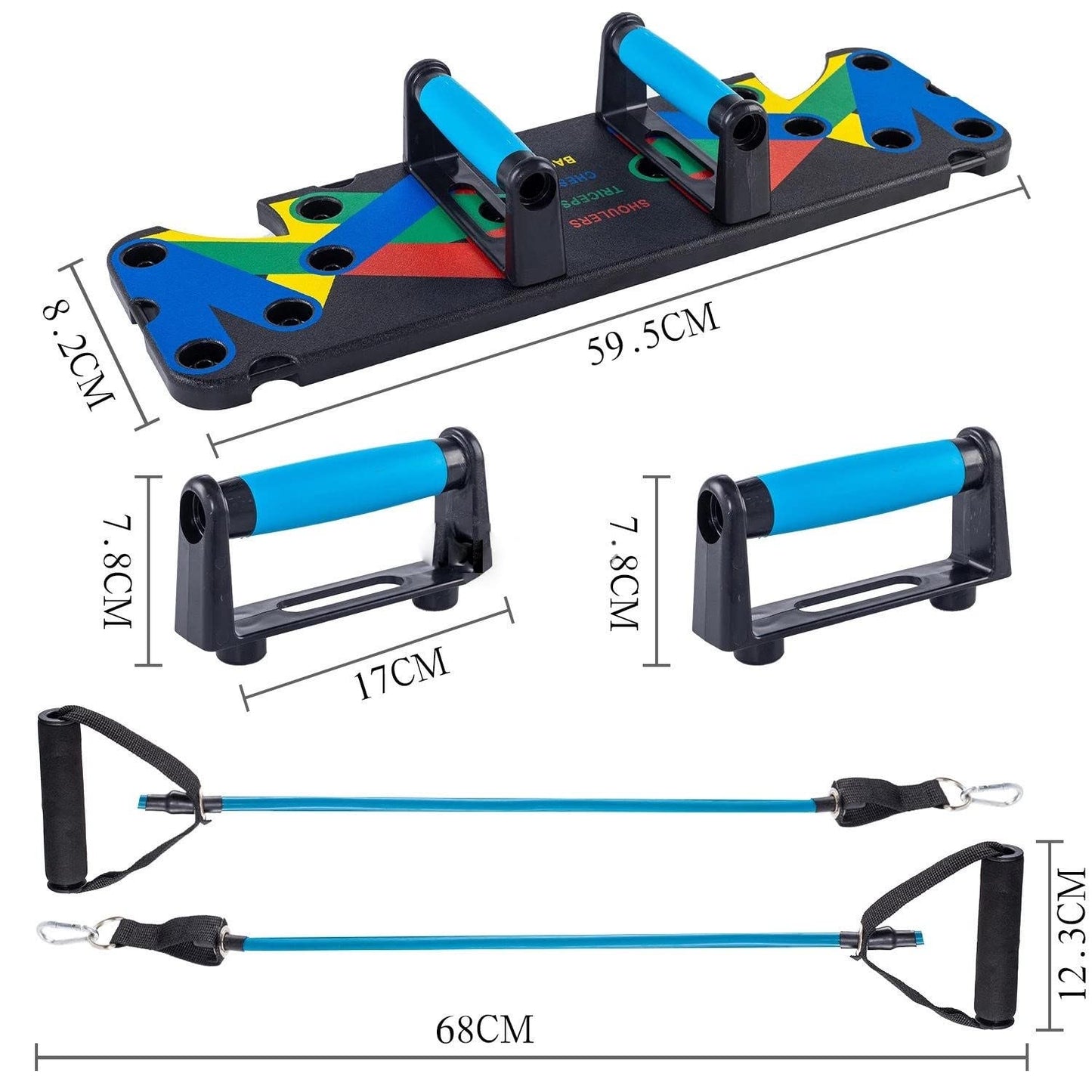 Resistance Bands with 9 in 1 push up Board Multi Function Exercise Equipment