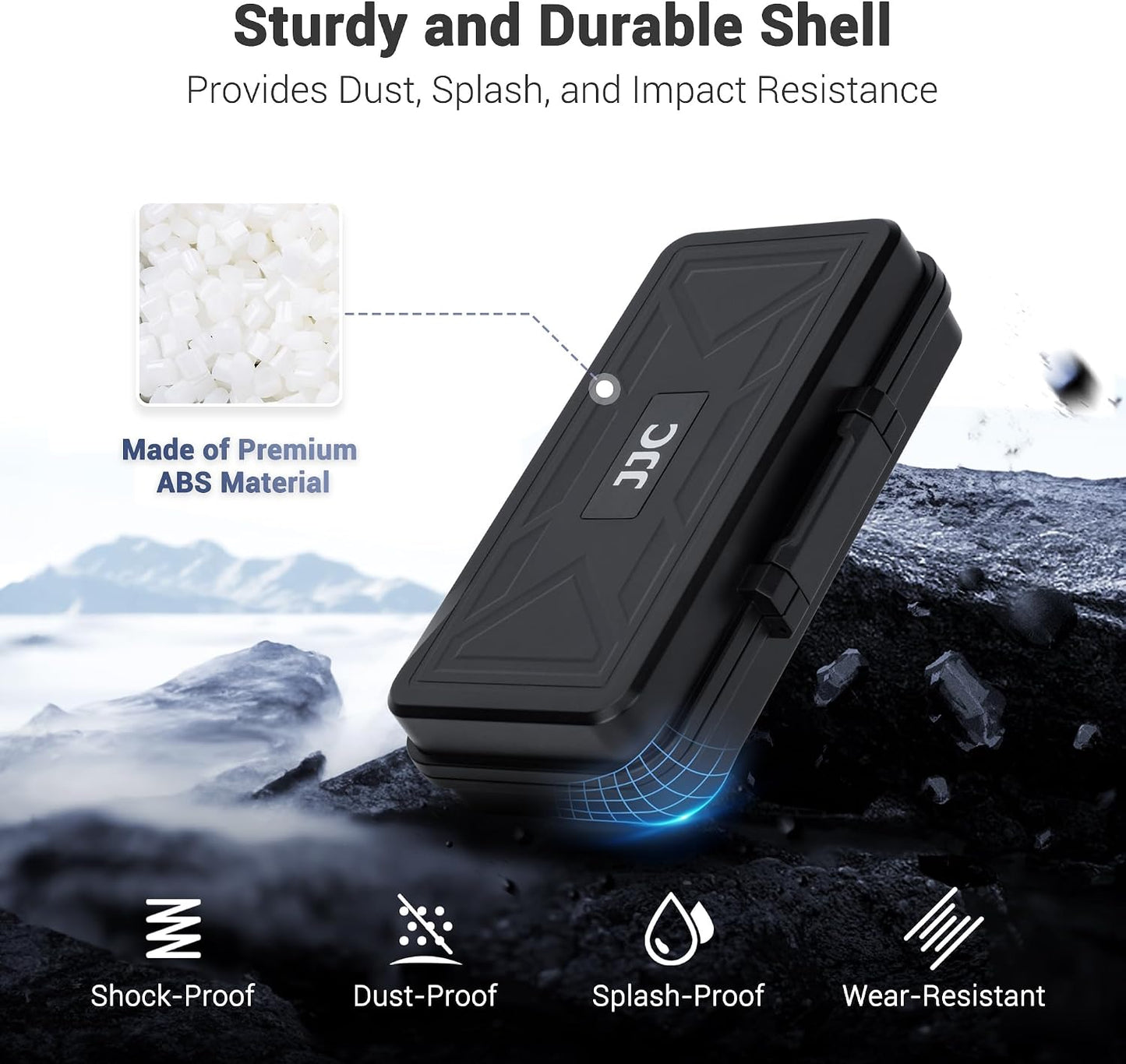 JJC 6 Card,6 Cards,5 Cards,8 Batteries,3 LP-E6 NP-FZ100 NPW235 Multi-Function Camera Battery Memory Card Storage Case