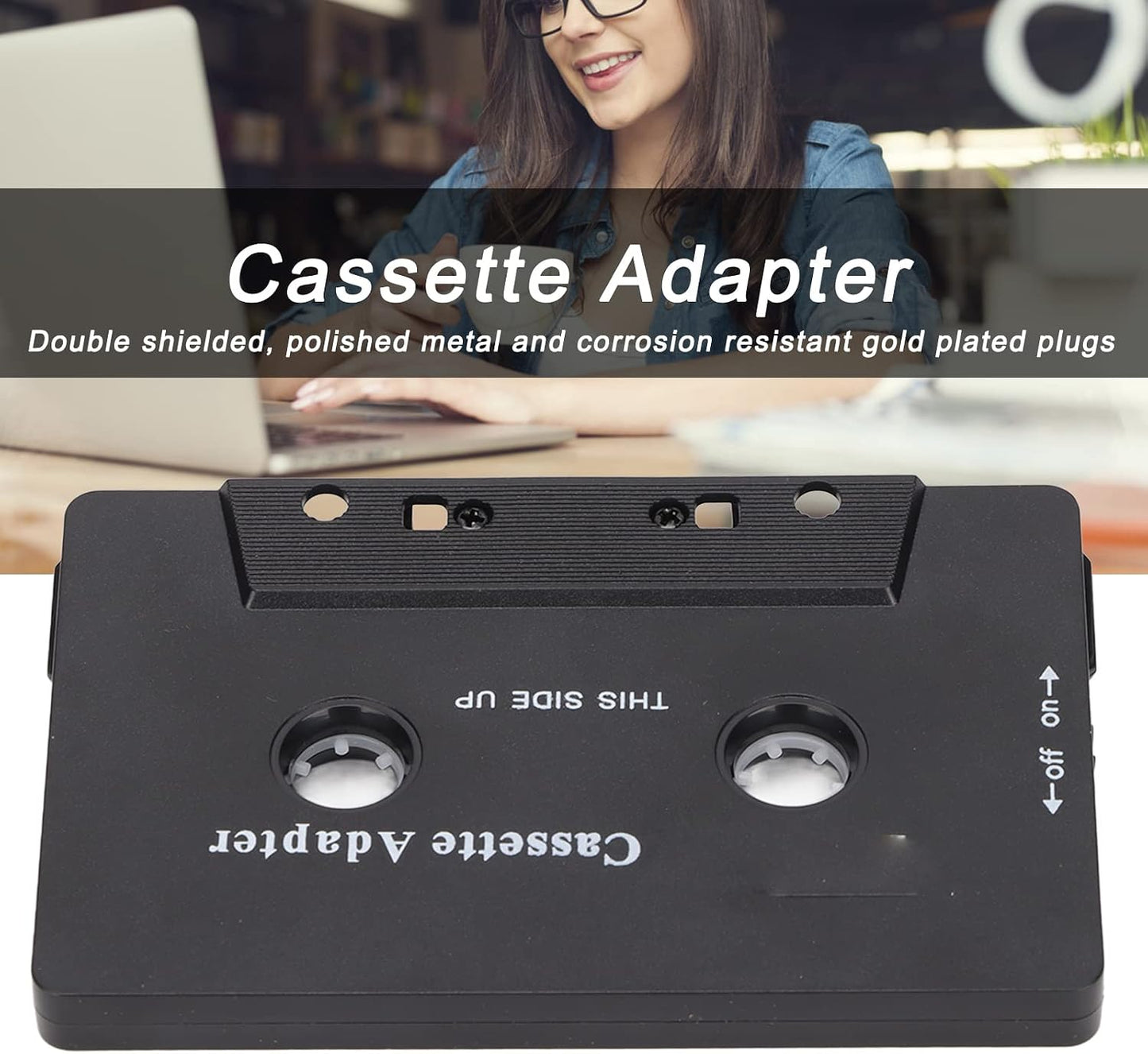 ciciglow Cassette Cassette MP3 Car Audio Bluetooth to Aux Receiver, Noise Reduction Bluetooth Adapter, Fast, for Mobile