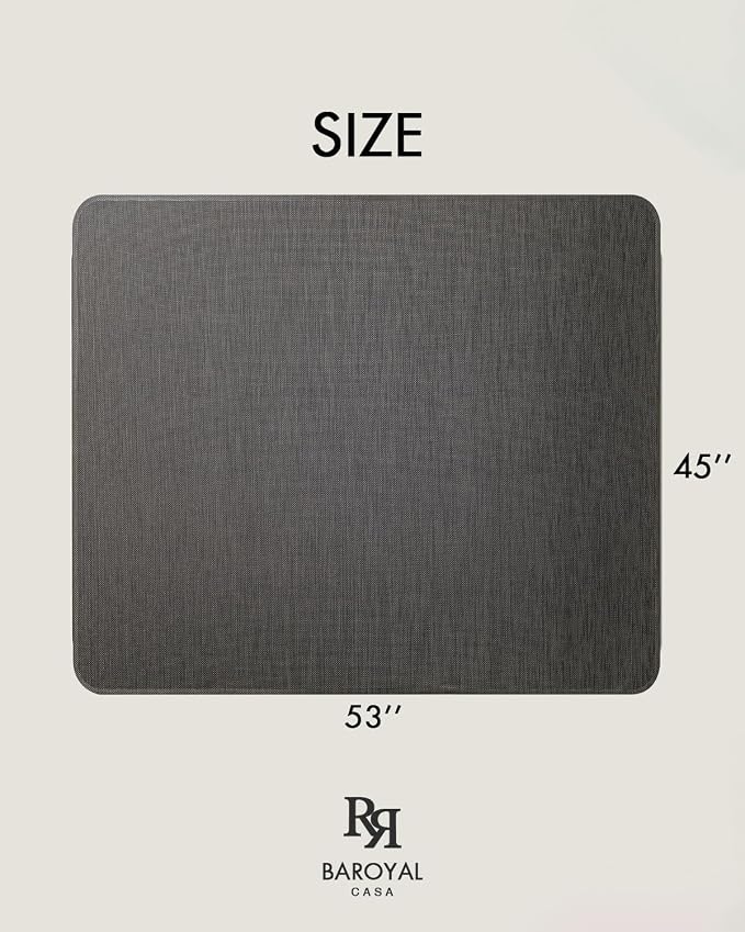 Baroyal Office Chair Mat for Hardwood Floor Under Desk Computer Rolling Chair Mat for Wood/Tile Floor Non-Slip Heavy Duty Desk Rug PVC Plastic Hard Floor Protector 45"x 53" (Espresso)