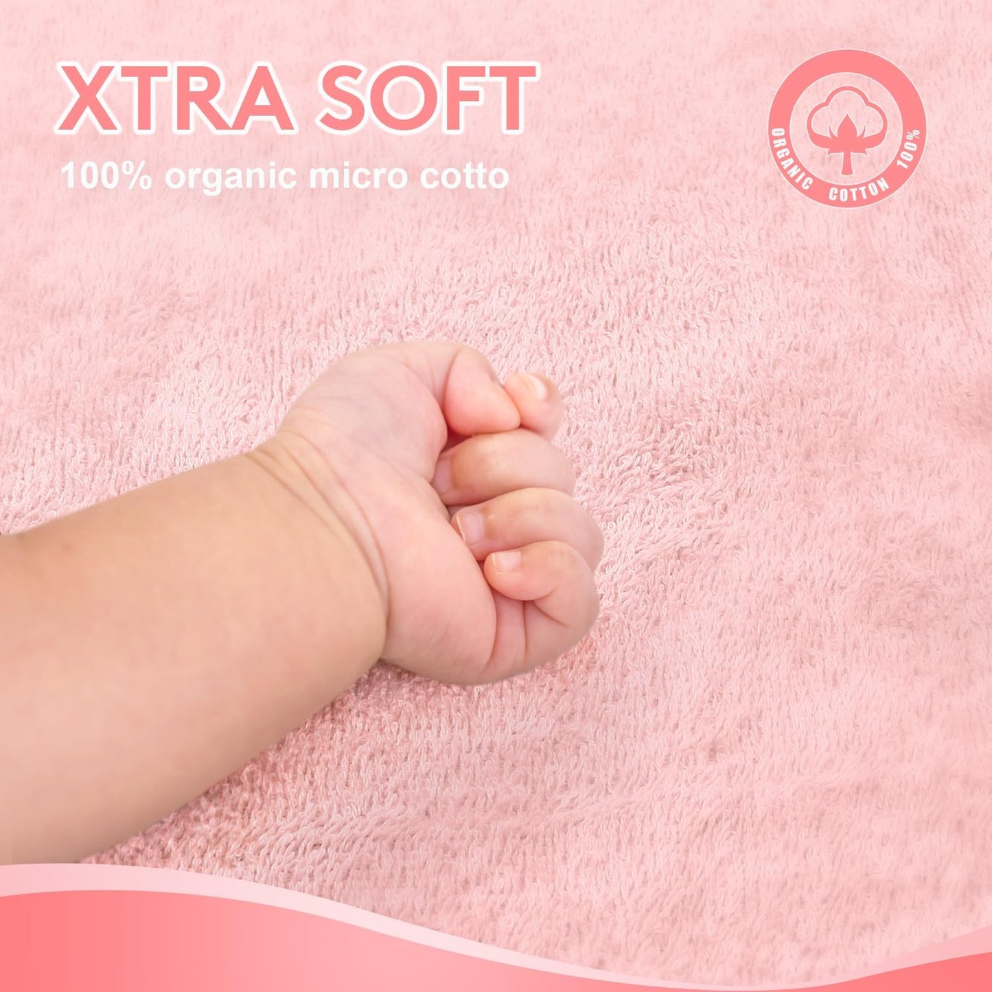 TBEZY Baby Hooded Towel - Ultra Soft Thick Cotton with Unique Bunny Design for Newborns