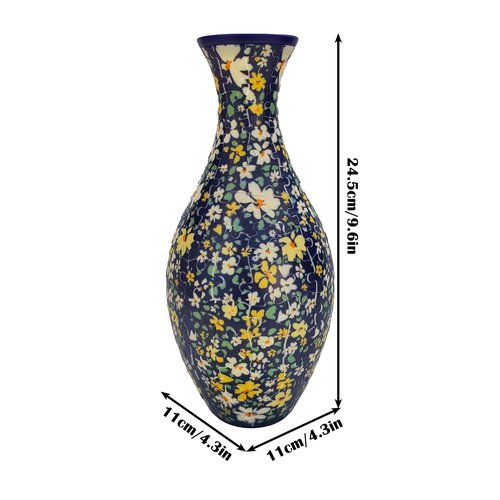 3D Puzzle Vase Unique Flower Vase for Adults Made by 160 Curved Plastic Puzzle Pieces, Vases for Flower Home and Office Decor