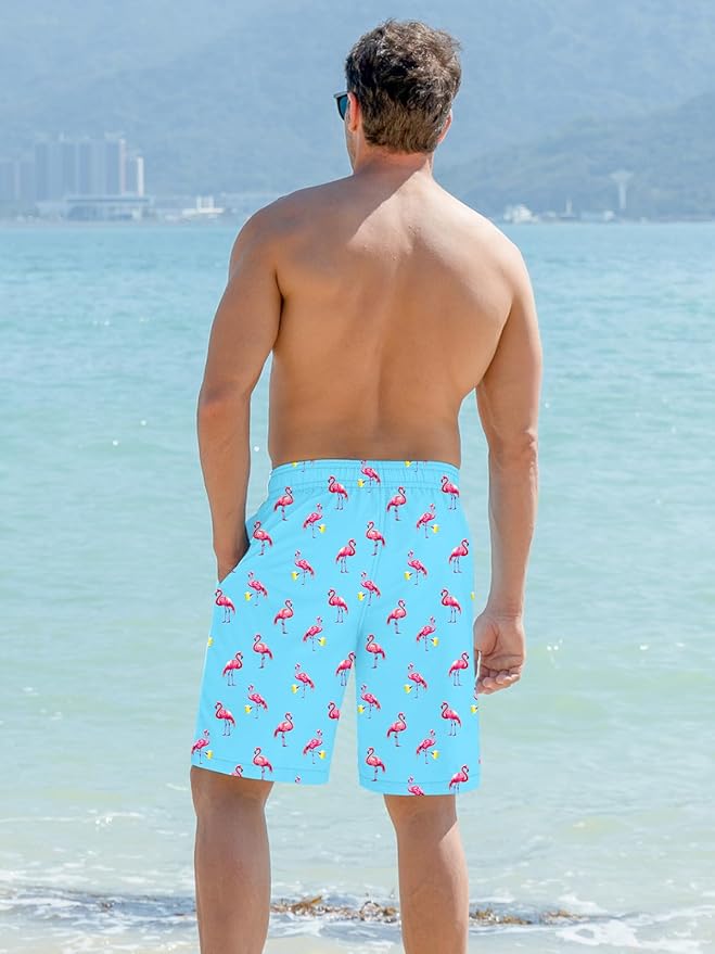 Goodstoworld Mens Swim Trunks with Compression Liner 9'' Inseam Quick Dry Swimsuit Shorts M-3XL