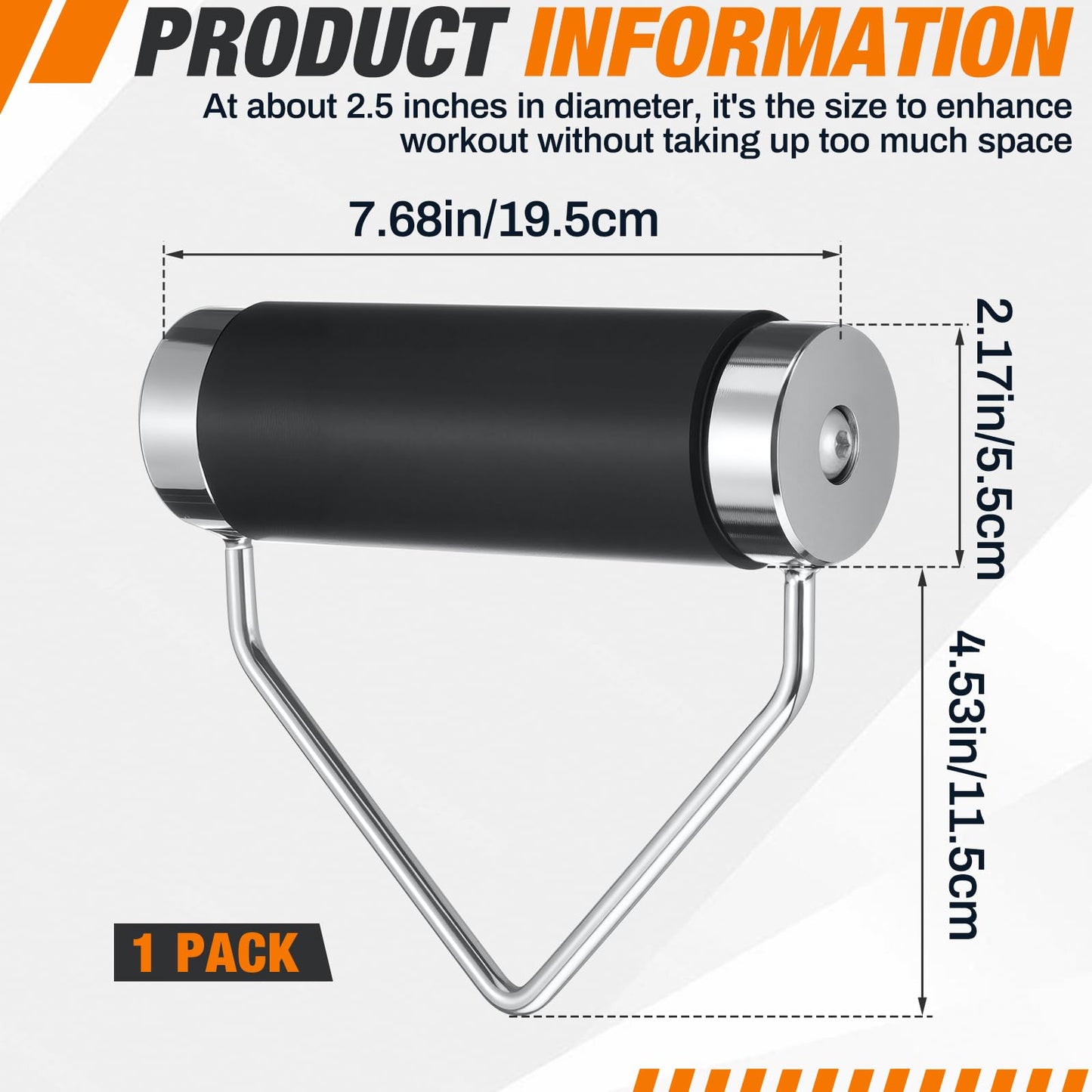 Soulchen Rolling Thunder Grip, Cable Machine Attachments for Home Gym, Multi Grip Strength Training Handles for Back Arms Workout Equipment
