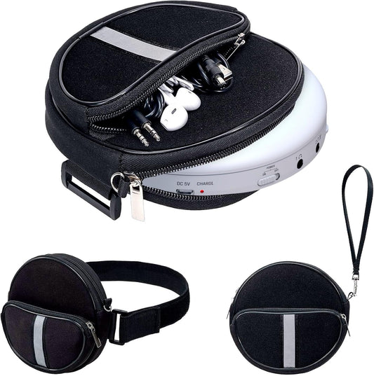 KLIM 3 Portable CD Player Case, Waterproof Portable CD Player Carrying Case, Adjustable Strap, Suitcase