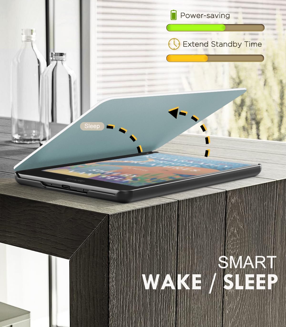 MoKo 7" 12th 2024,Lightweight 7 Inches Case for All-new eBook Gen PU Protective Shell Cover with Auto Wake/Sleep