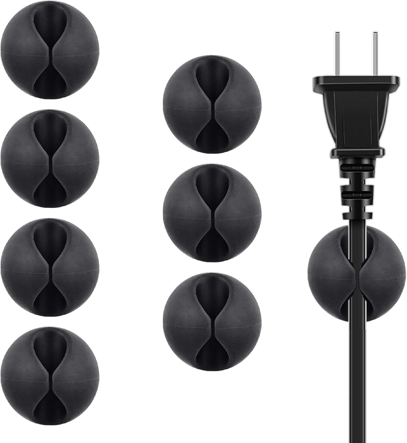 BEADNOVA 1 8 Cable Clips Cord Organizer Cable Management Wire Cord Holder Slots Adhesive Wire Holder for Car Charging