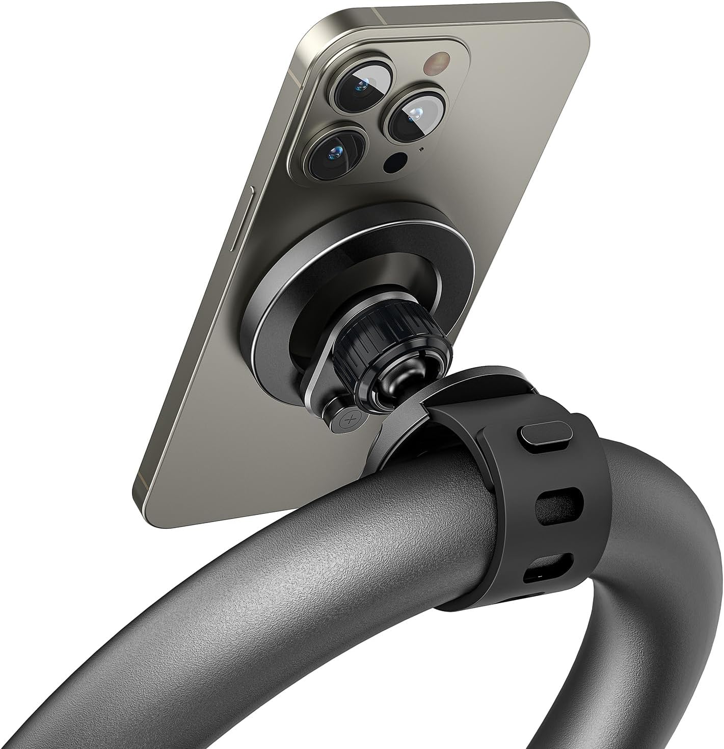 A2C Phone Holder for Peloton Bike, Stroller Phone Holder with Strong Magnets, Rotatable & Foldable Magnetic Phone Mount