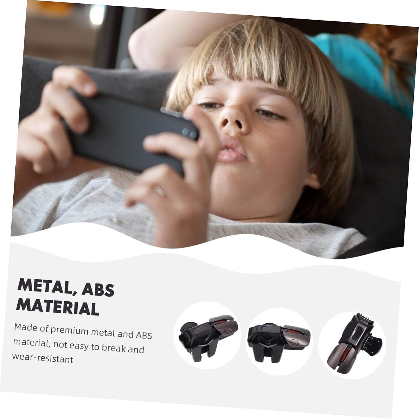 1pair LALAFINA Six-finger Linkage Handle Game Controller Triggers Portable Compact Gamepad for Gamers Birthday