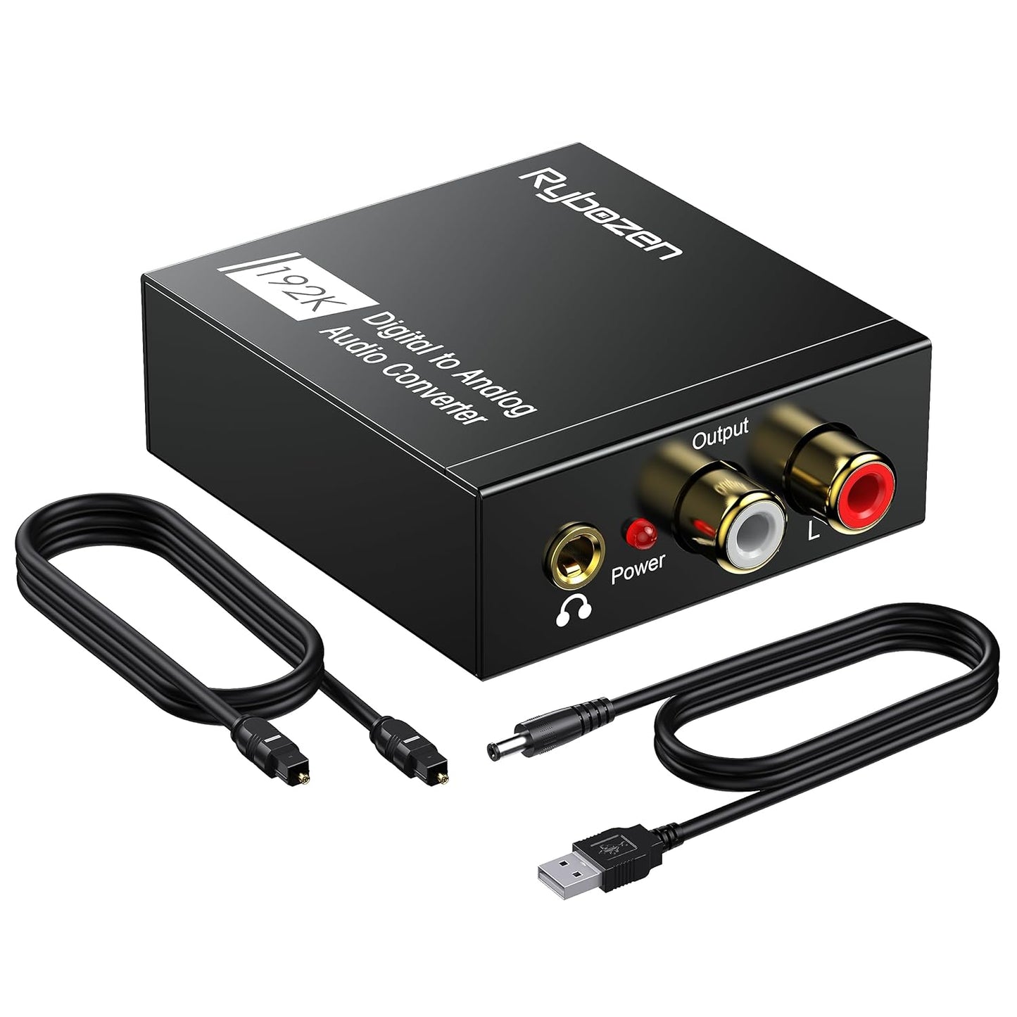 MICROWARE 192KHz, 3.5mm PS4 Digital to Analog Audio Converter DAC Digital SPDIF Coaxial Optical Convert to L/R RCA