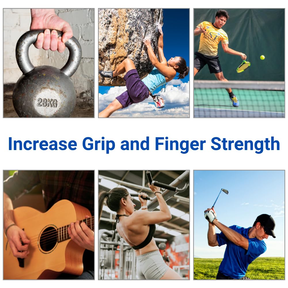 NUPARA FITNESS Grip Strength Trainer - Hand Strengthening Device, Forearm Strengthener, and Finger Trainer. Hand Gripper Strengthener and Guitar Finger Exerciser.