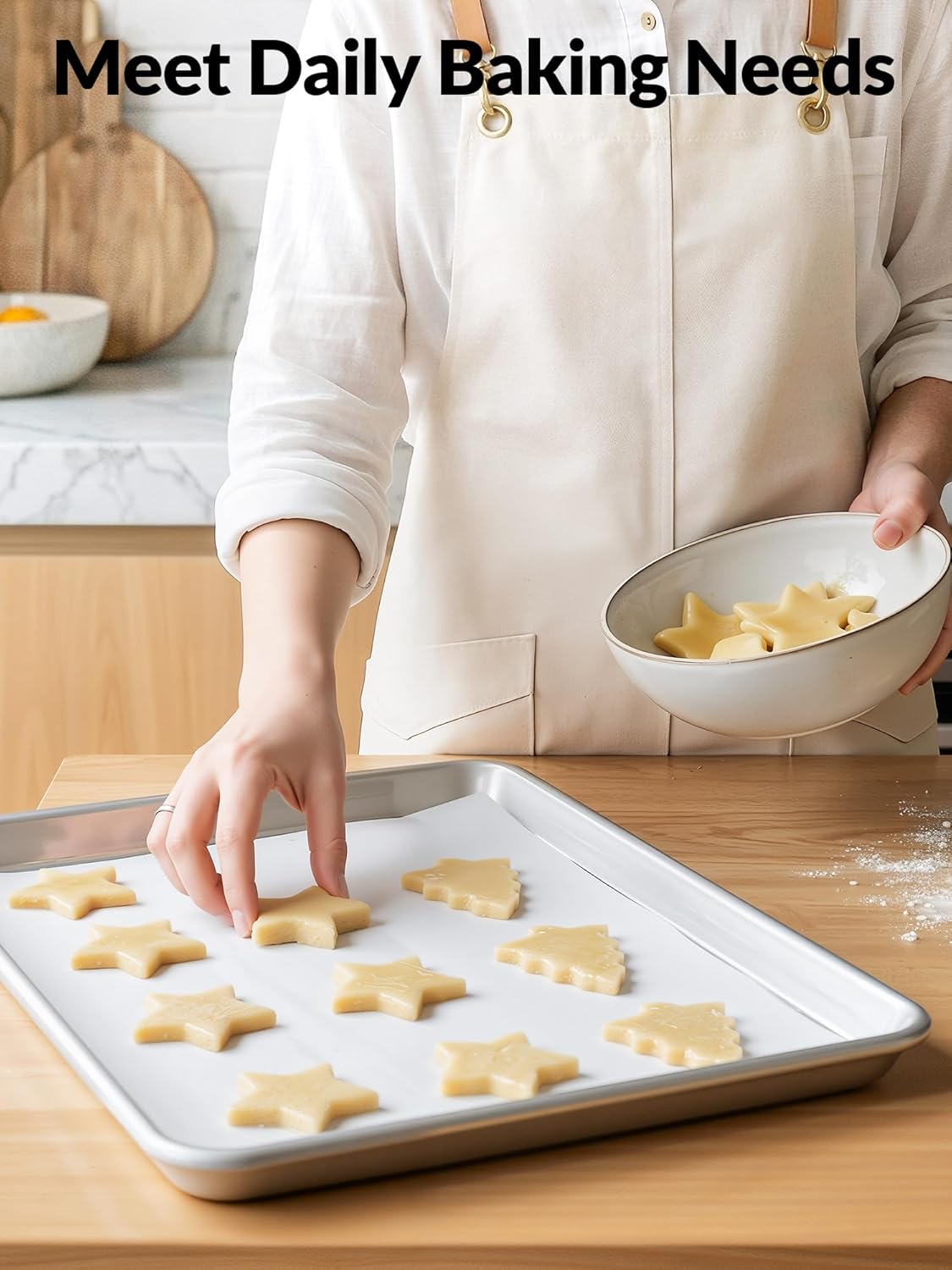 SMARTAKE Parchment Paper Baking Sheets - 200 Pcs Non-Stick Precut, 16x24 Inches for Baking & Grilling