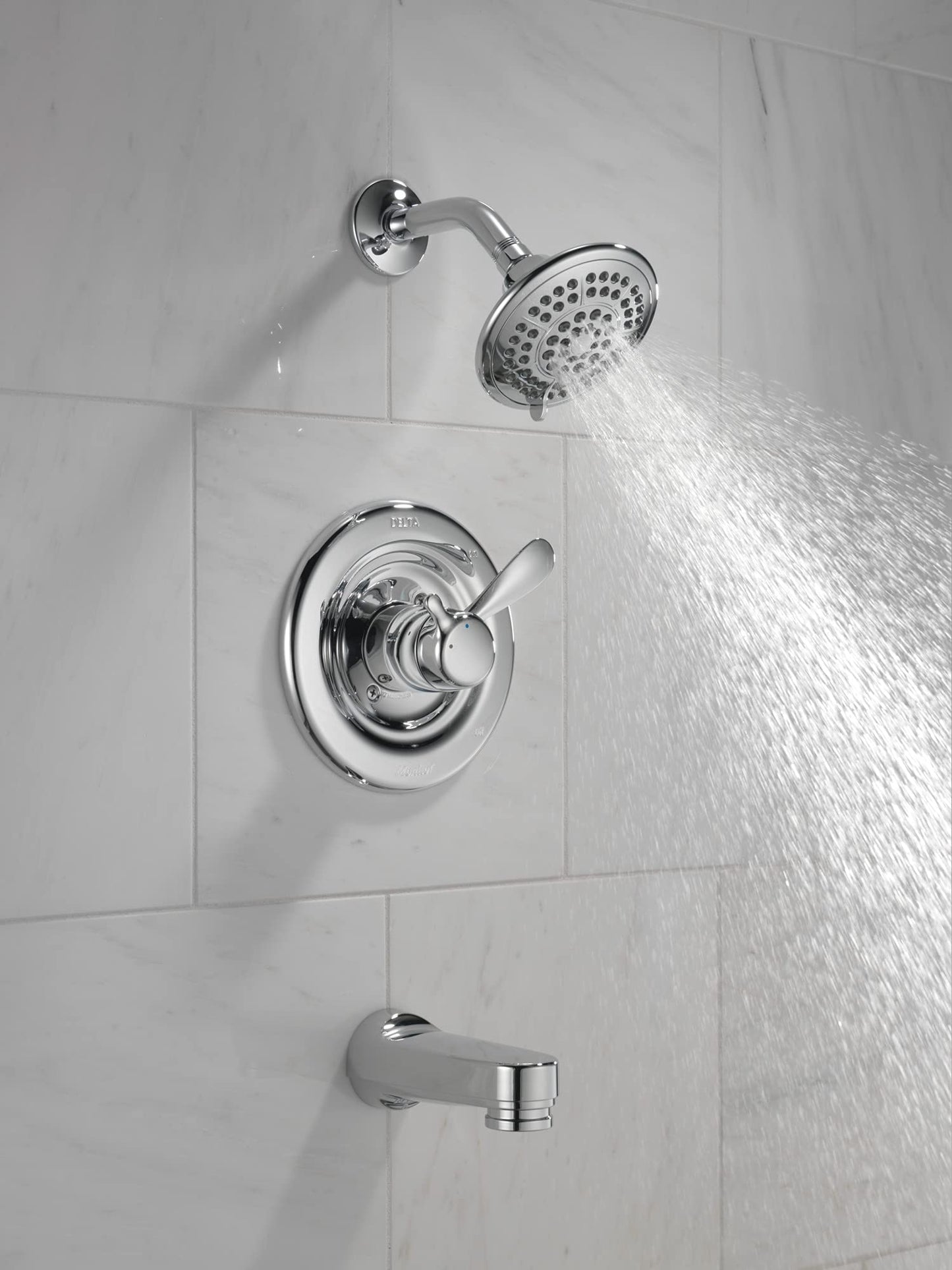 DELTA FAUCET T17430 Classic Tub & Shower, 4.45 x 8.00 x 10.15 inches, Chrome