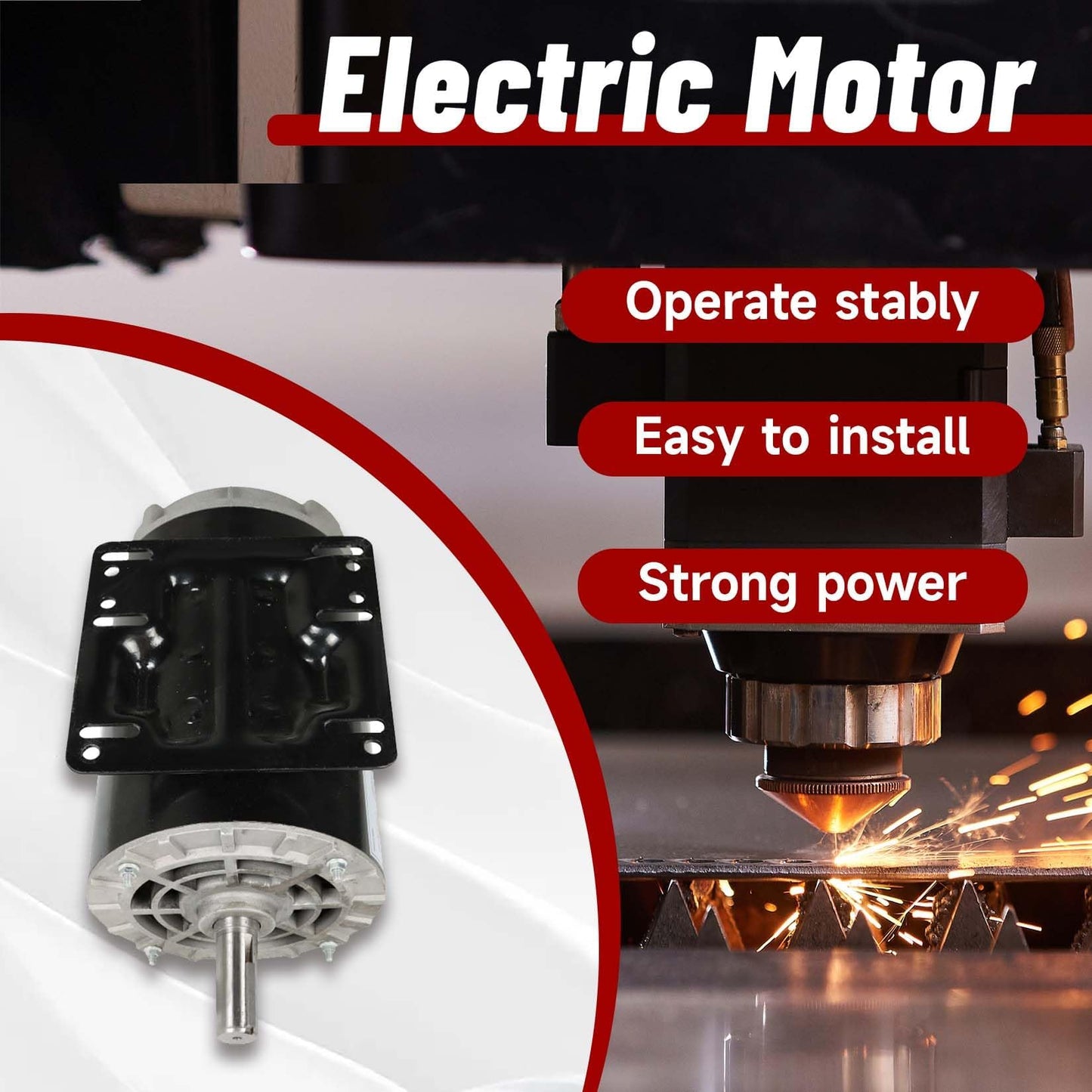 5 HP Electric Motor 56 Frame 3450RPM Single Phase Motor General Air Compressor Motor 7/8" Shaft 230V