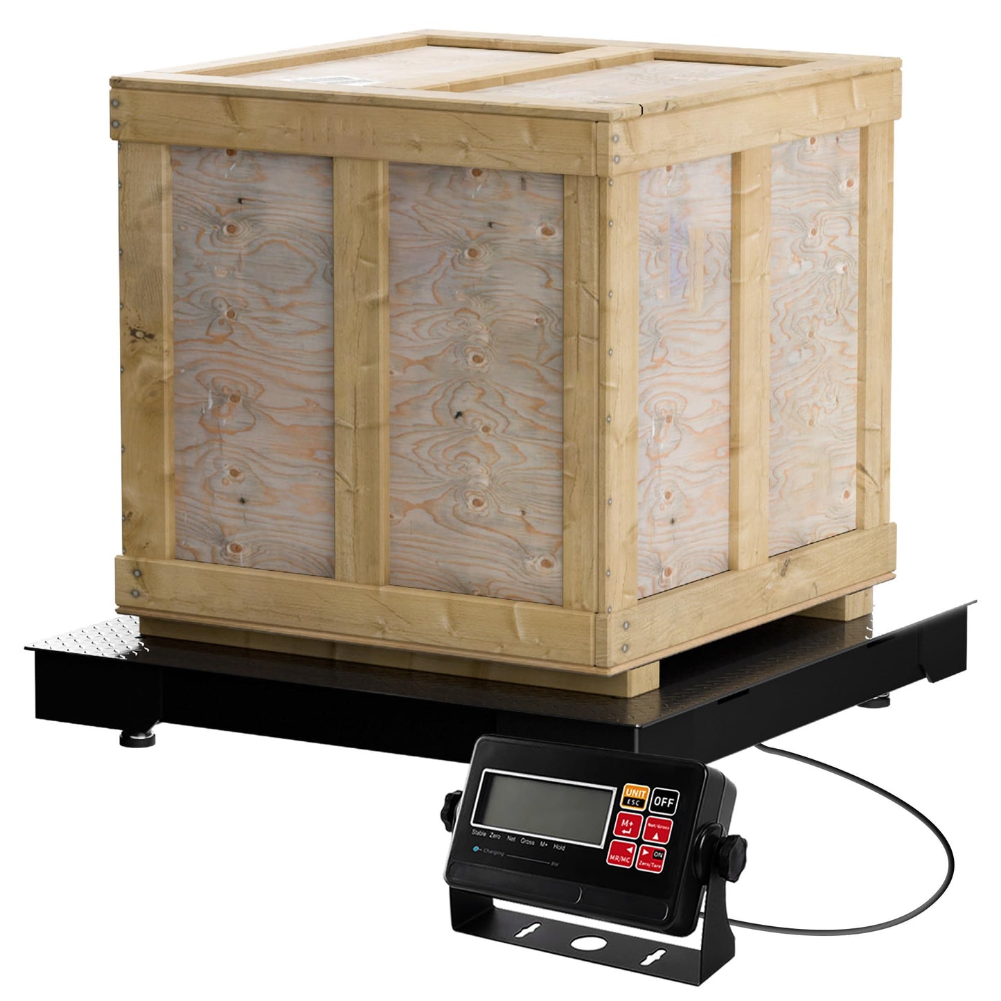 Industrial Floor Scale 60x60 Inch - 5000lb x 1lb, Heavy Duty Platform Weighing Scale with Digital Display
