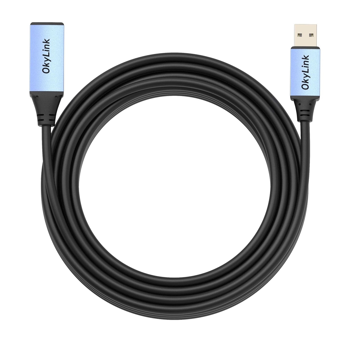32ft(10M) 2.0 480Mbps OkyLink Active USB Extension Cable A Male to A Female for Printer, Mouse,Keyboard,Scanner,Camera