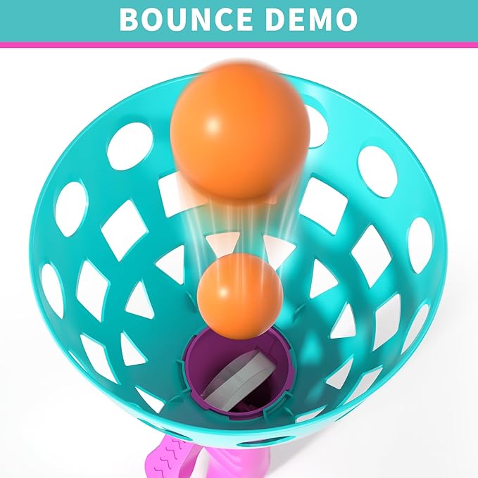 Pop Pass Catch Ball Game Set – 4 Launchers, 20 Balls, Toss and Catch Outdoor Toys for Kids Ages 3-8, Indoor Yard Beach Pool Game, Party Favor for Kids Adults
