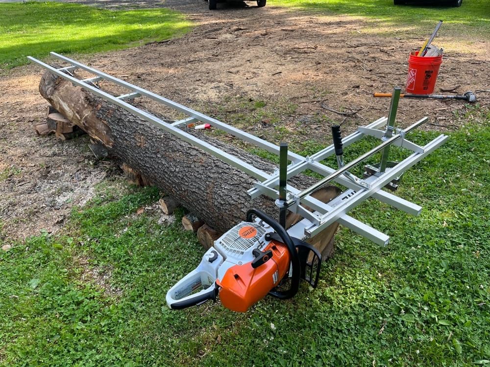 Portable Chainsaw Mill 36 Inches Planking Milling Bar Size 14 Inches to 36 Inches,with 9Ft Rail Mill Guide System