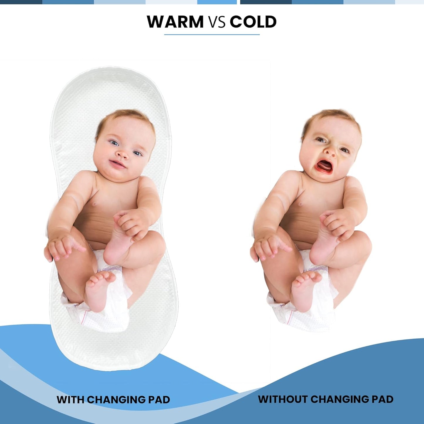 Peanut Changer | Super Soft Changing Pad Liners - Thicker Waterproof & Machine Washable - 3 Pack