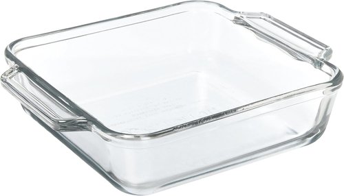 Anchor Hocking 8-Inch Square Cake Dish Set - Durable Glass Bakeware for Perfect Cakes | Set of 3