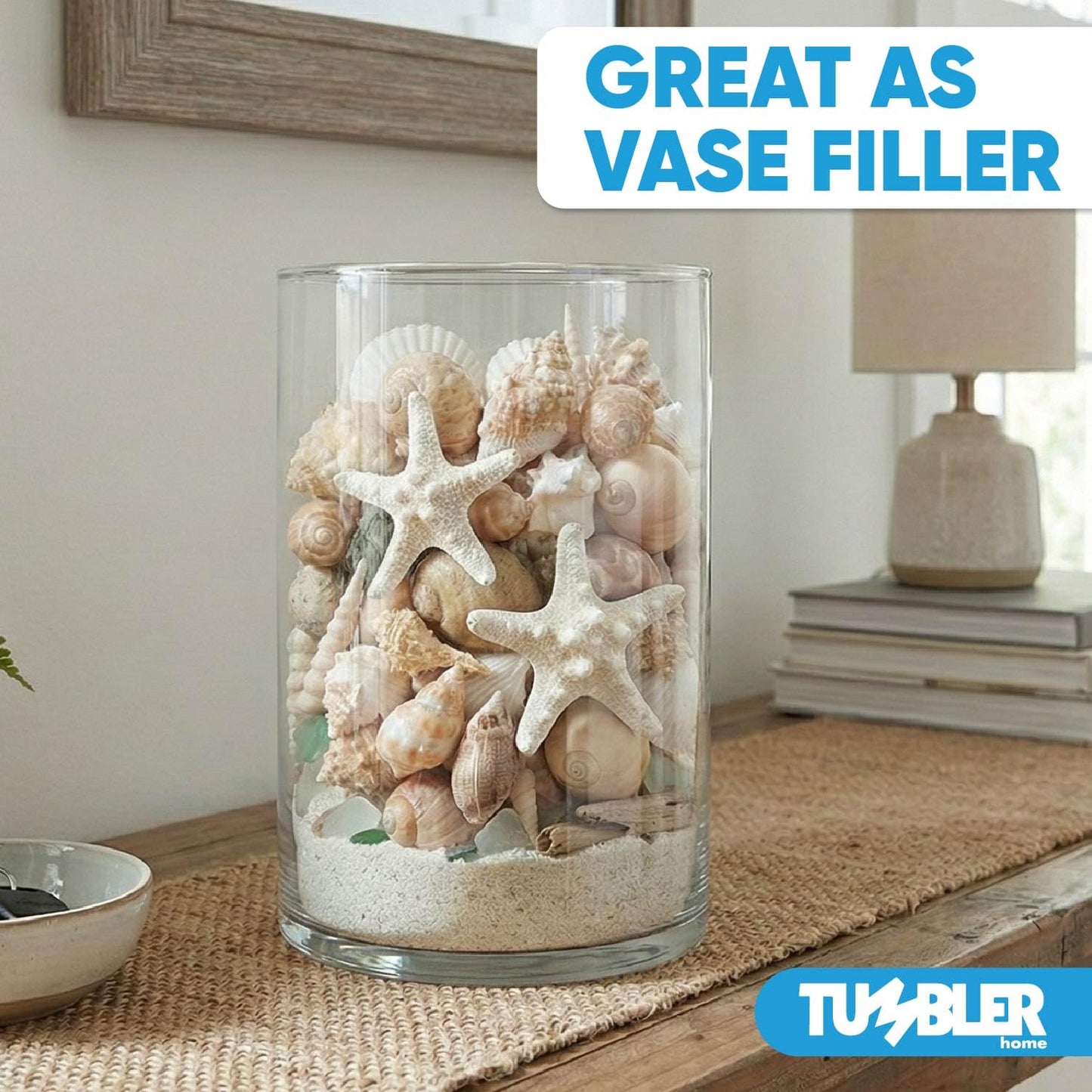 Tumbler Home Real Beach Sand from Florida - 2 Pounds of Fine Decorative Sand for Crafts, Vases, Décor, Weddings, Terrarium, Aquariums, Crafting or Resin Art. Soft & Natural. Made in USA. 2lbs (Beach)