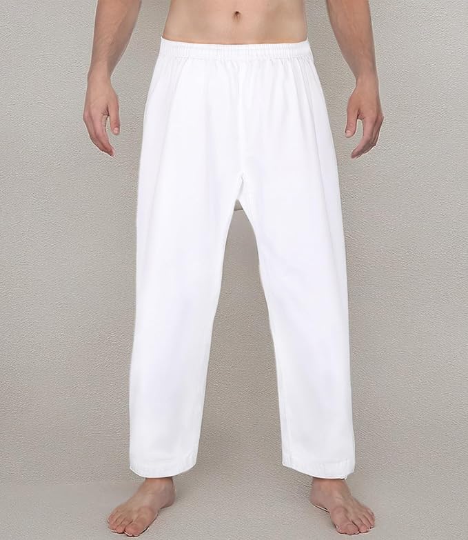 FitsT4 Sports Karate Pants 8oz Middleweight Elastic Waist Martial Arts Pants Perfect for Training or Competition, 000-5