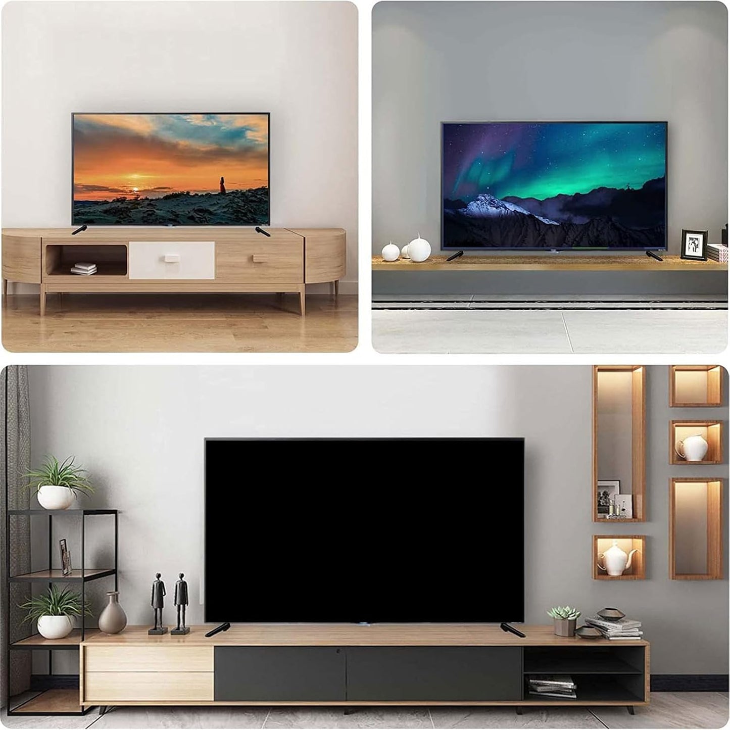 Generic 32 55 inch TV Stand Tabletop TV Base Pedestal Feet for to Replacement Stabilizer Anti Slip Holder Legs for LCD