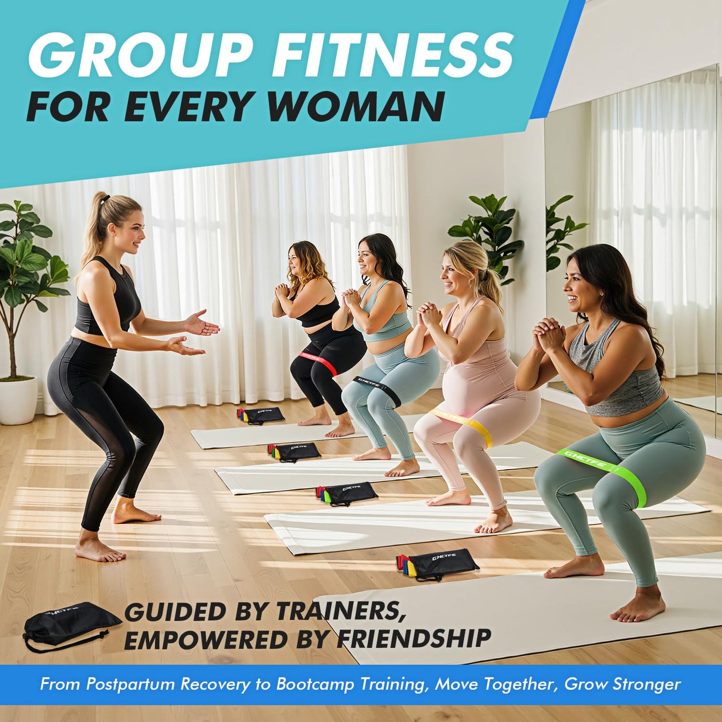 GHCTFE 20 Pcs Resistance Bands, Exercise Bands Bulk Set for Trainers & Physiotherapist, Mini Loop bands for Physical Therapy, Pilates, Yoga, Group Bootcamp Workout, Home Gym Exercise for Women and Men
