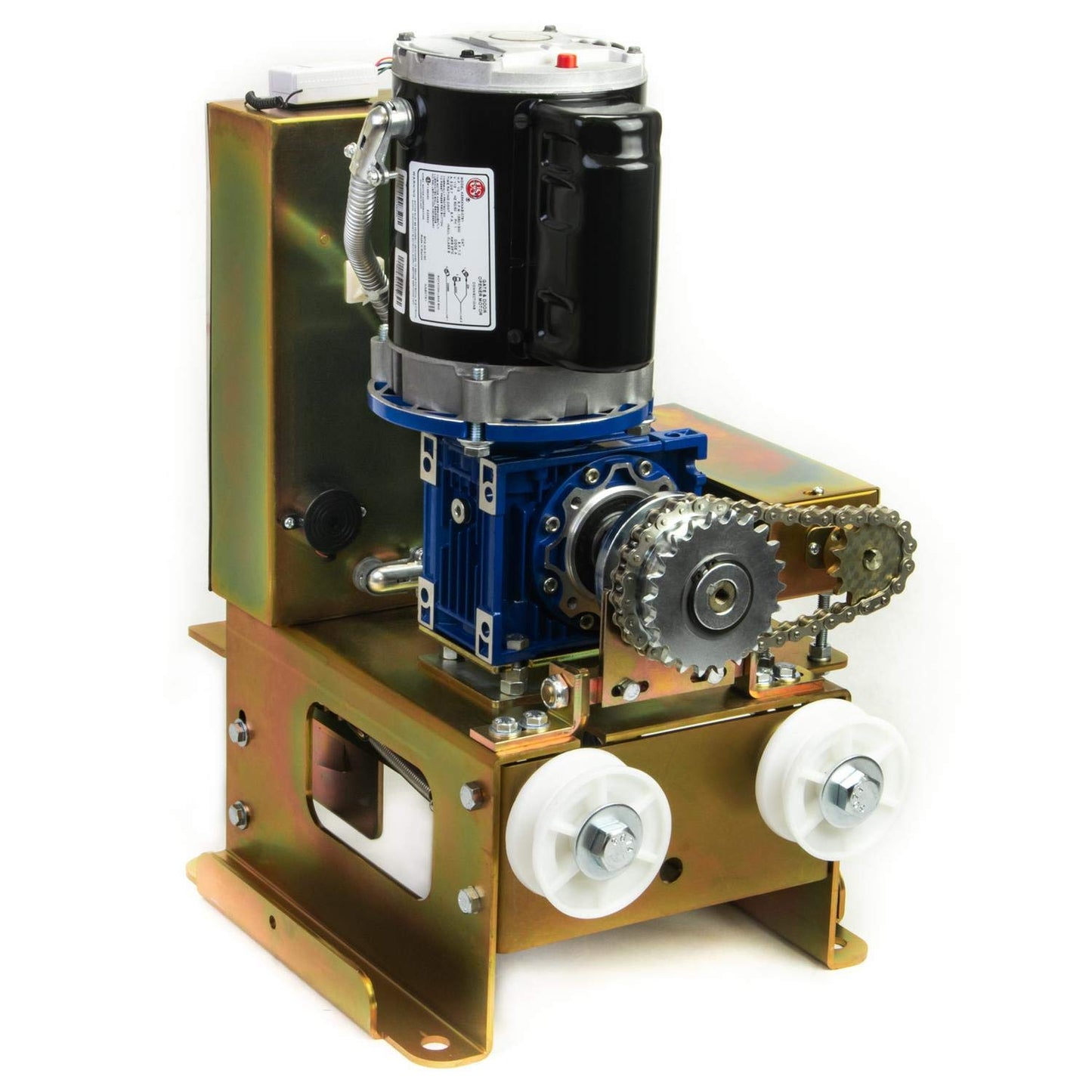 Eagle-1000 FR 1/2 HP Slide Gate Operator Motor for Residential Access Control Entrance - up to 27' ft 600lbs for Home or Light Commercial Businesses with 2 Remotes, Receiver, and Photo Eye Monitor