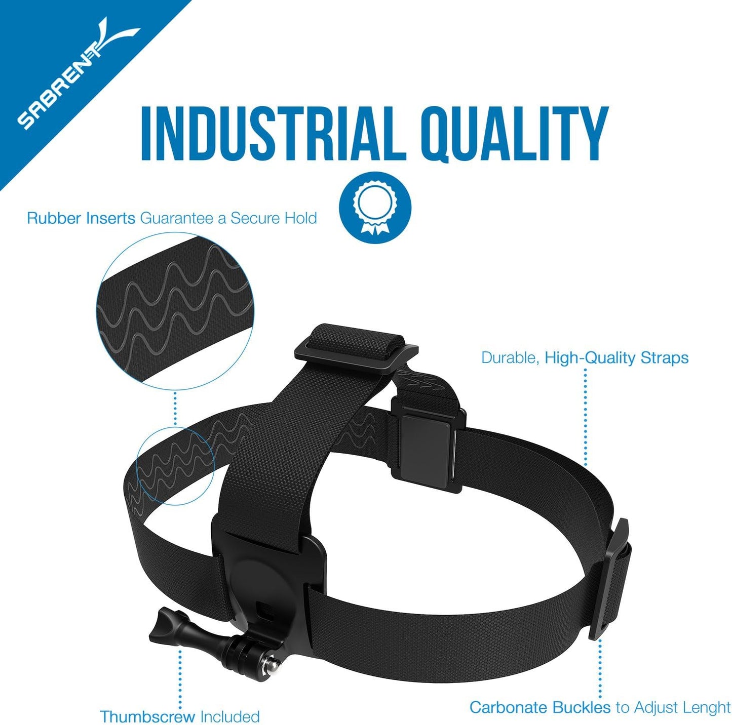 SABRENT Adjustable Head Strap Mount for GoPro Cameras