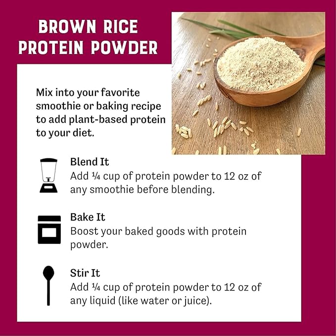 Judee?™s Brown Rice Protein Powder (80% Protein) 1.5 lb - Non-GMO Sprouted - Keto-Friendly, Dairy, Gluten & Soy-Free - Plant-Based