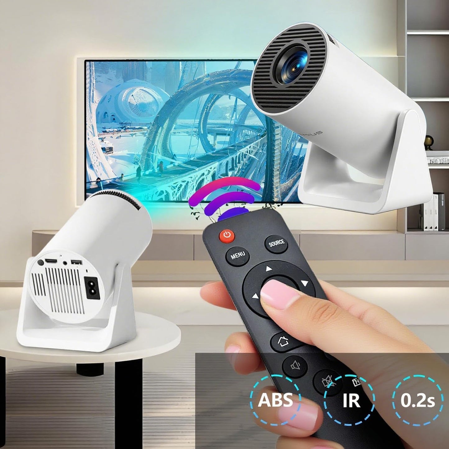 Molgoc S27 Replacement Remote for Mini Projector,Compatible with WiMiUS Projector.