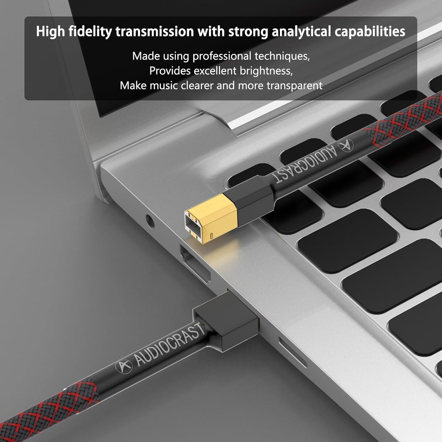 2.0 6.56ft 2m Tertullus HiFi Audiophile USB Cable USB Cable A to B High End Type A Male to Type B Male HiFi Data
