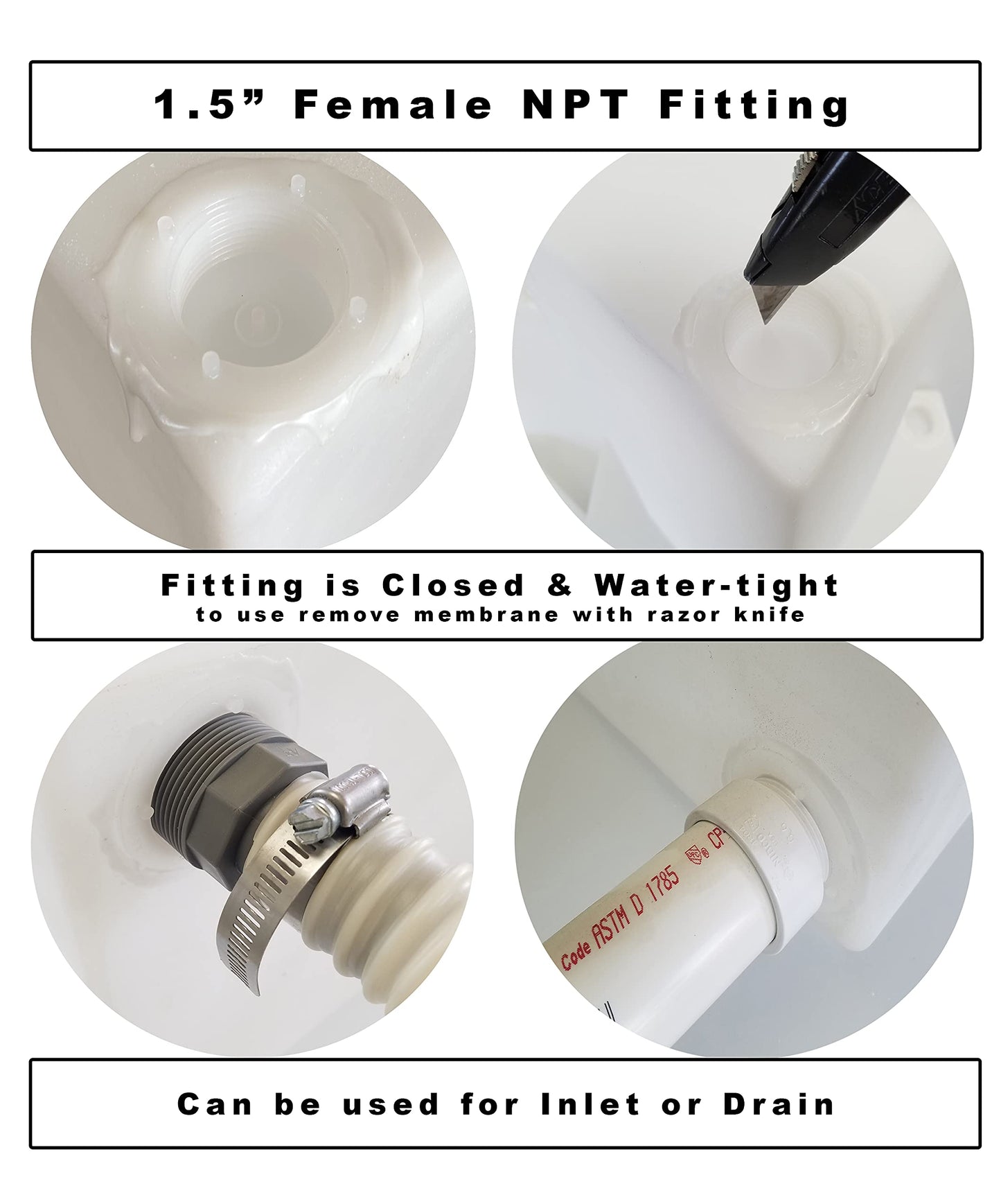 Class A Customs | Under Mount 30 Gallon RV Concession Fresh and Gray Water Holding Tank | UM-3000