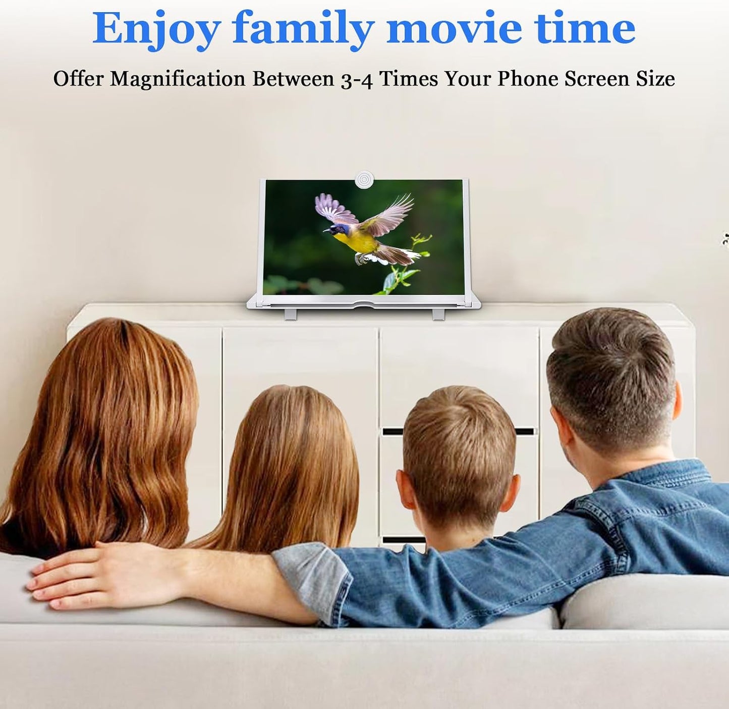12" 3D 12inch) Screen Amplifier for Cell Phone, HD Amplifiers Projector Horizontal Screen Enlarger for Movies, Videos