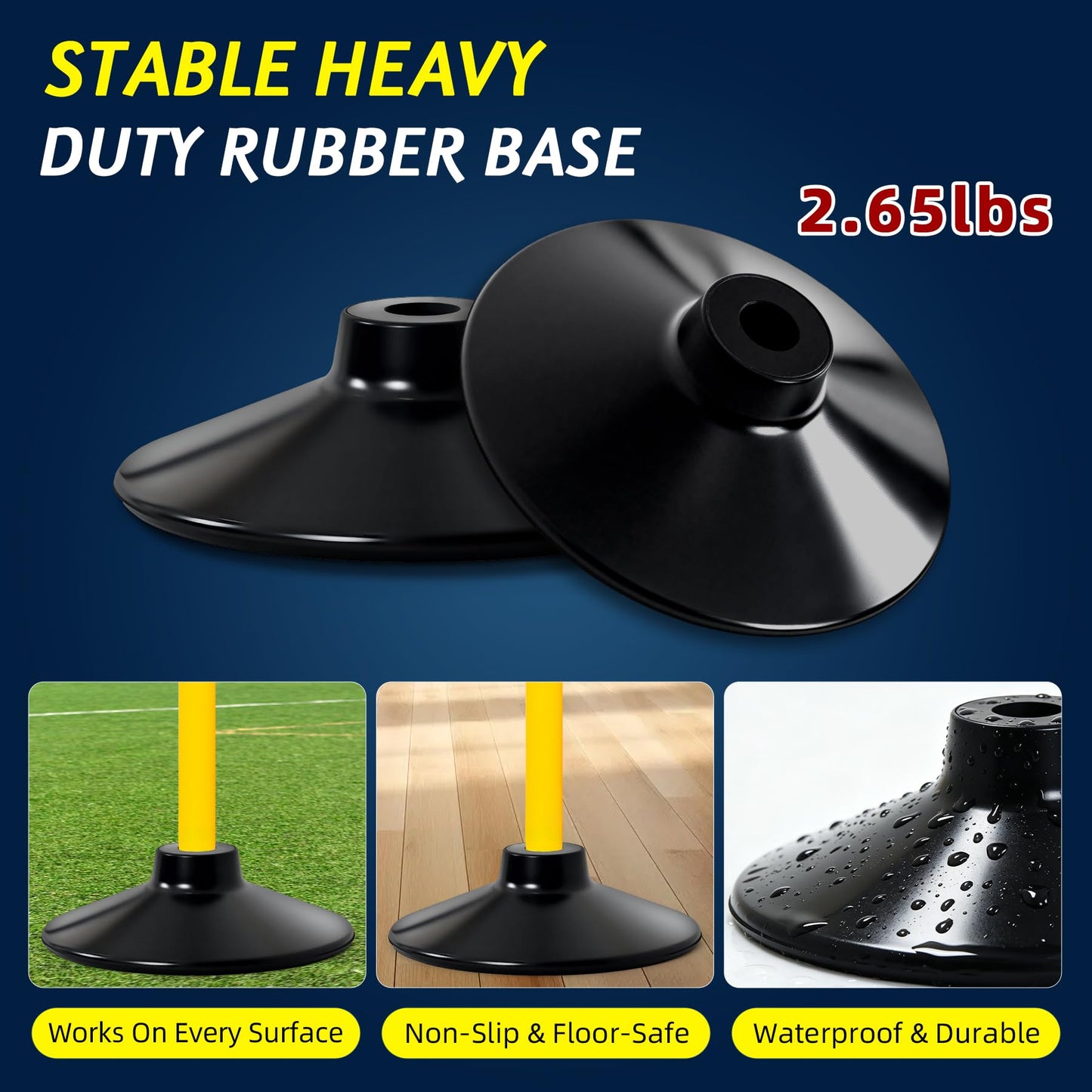 GOSR 4FT Agility Hurdles 4PCS, Adjustable Sports Speed Hurdles with Rubber Base, Agility Poles for Soccer Football Track & Field, Agility Training Equipment for Kids Athletes Physical Therapy