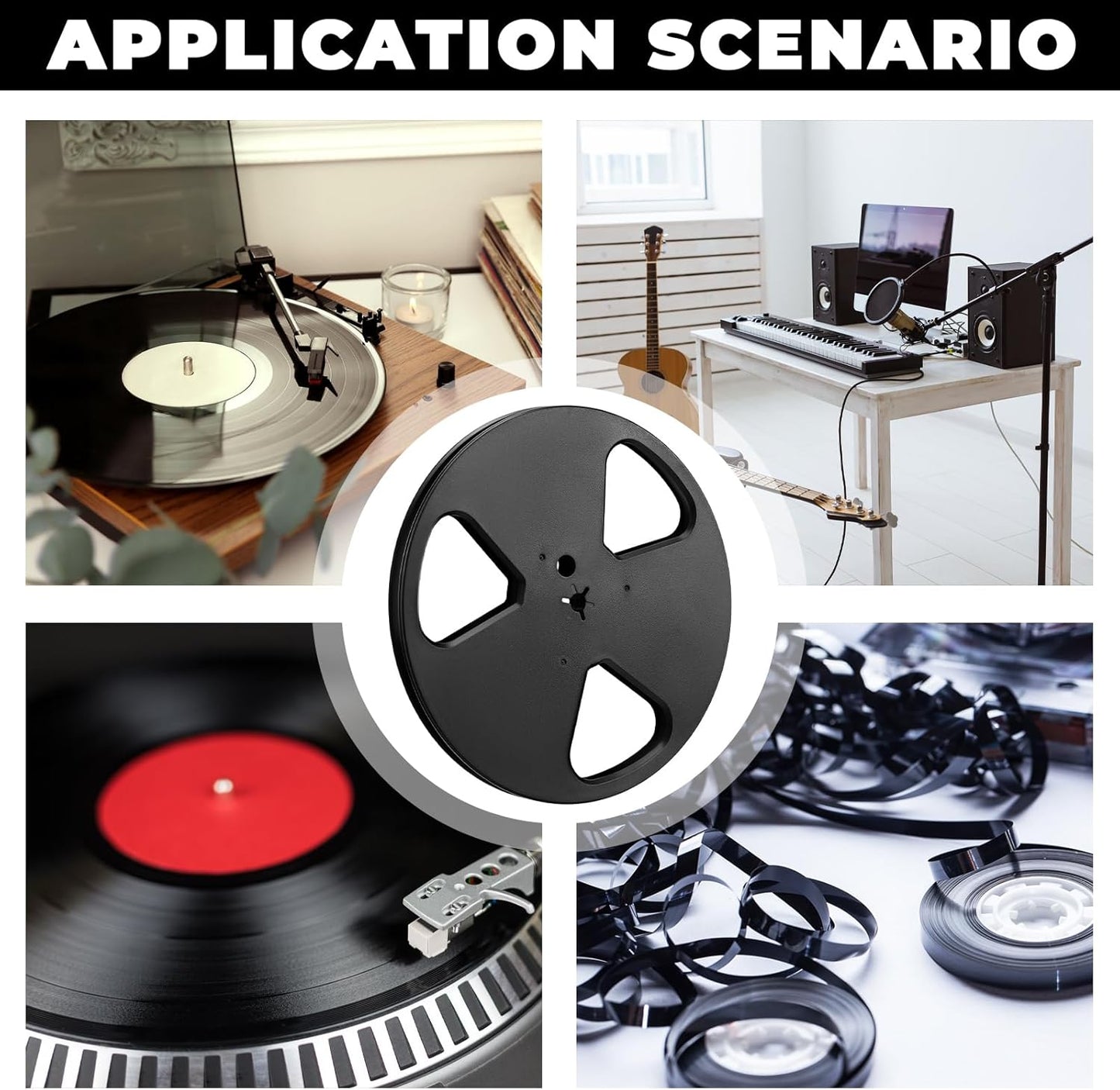 Relaxweex 1 7" 1/4" Pcs x Reel to Reel Tape Recorder Plastic Empty Tape Reel Recording Take Up Reel Compatible