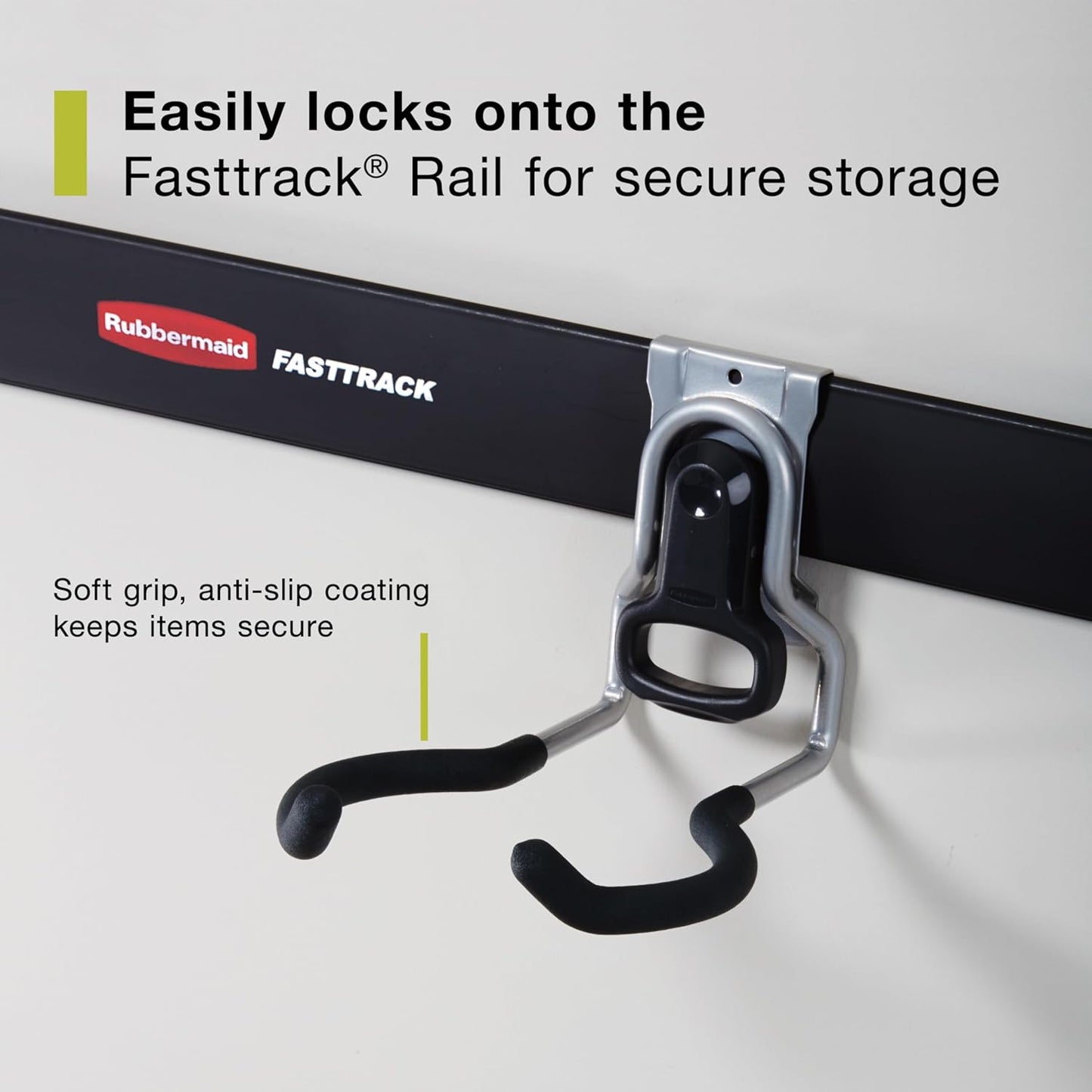 Rubbermaid Garage Power Tool Holder - Wall Mounted Storage System Holds Up to 50 Pounds | Satin Nickel Finish