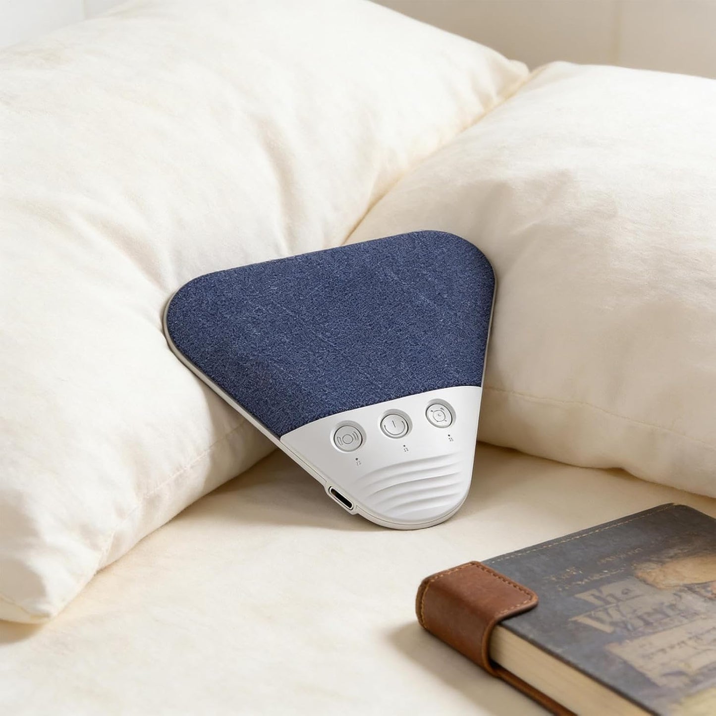 Generic 12x10.8x1.4cm, Pillow Speaker, Enhanced Sleep Support, White Noise Sound Pillow Speaker, Sleep Sound Machine