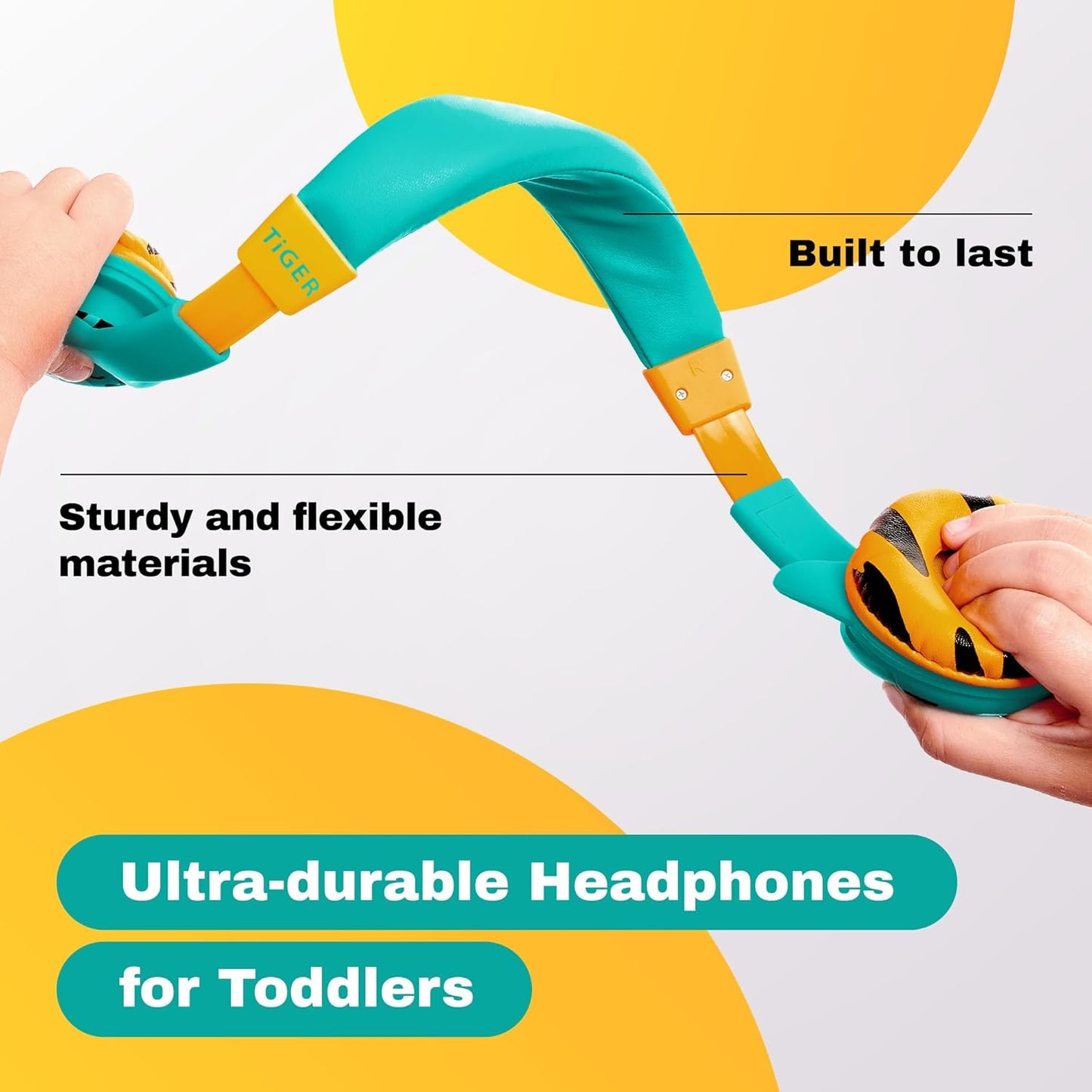 1-7 85dB Headset Kidrox Wired Toddler Headphones for Years Old Volume Limited Baby Headphones for Plane and Car Travel
