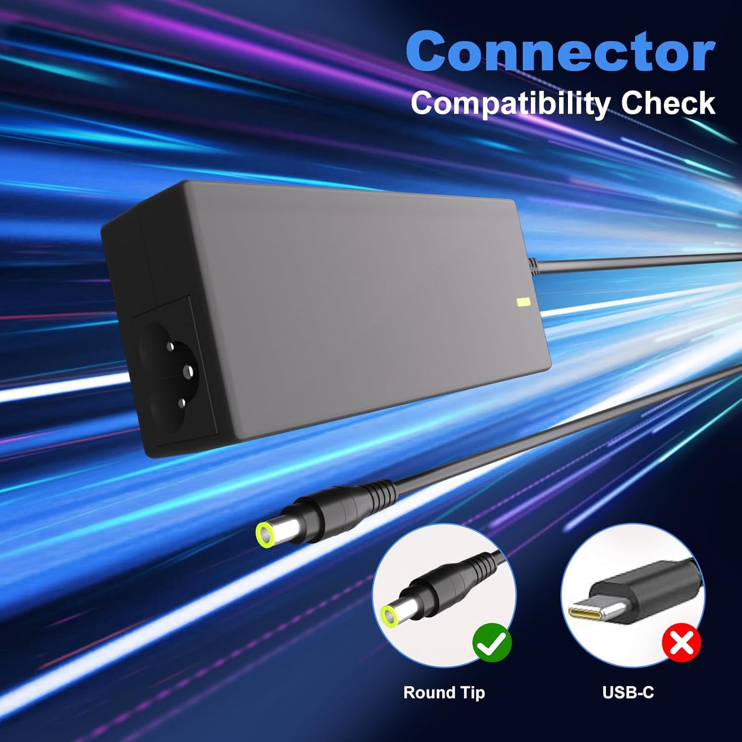 VillaCool 24V 2.5A AC/DC Power Supply Adapter Transformers Cord Compatible with JBL Vizio Polk Soundbar LED Strips CCTV