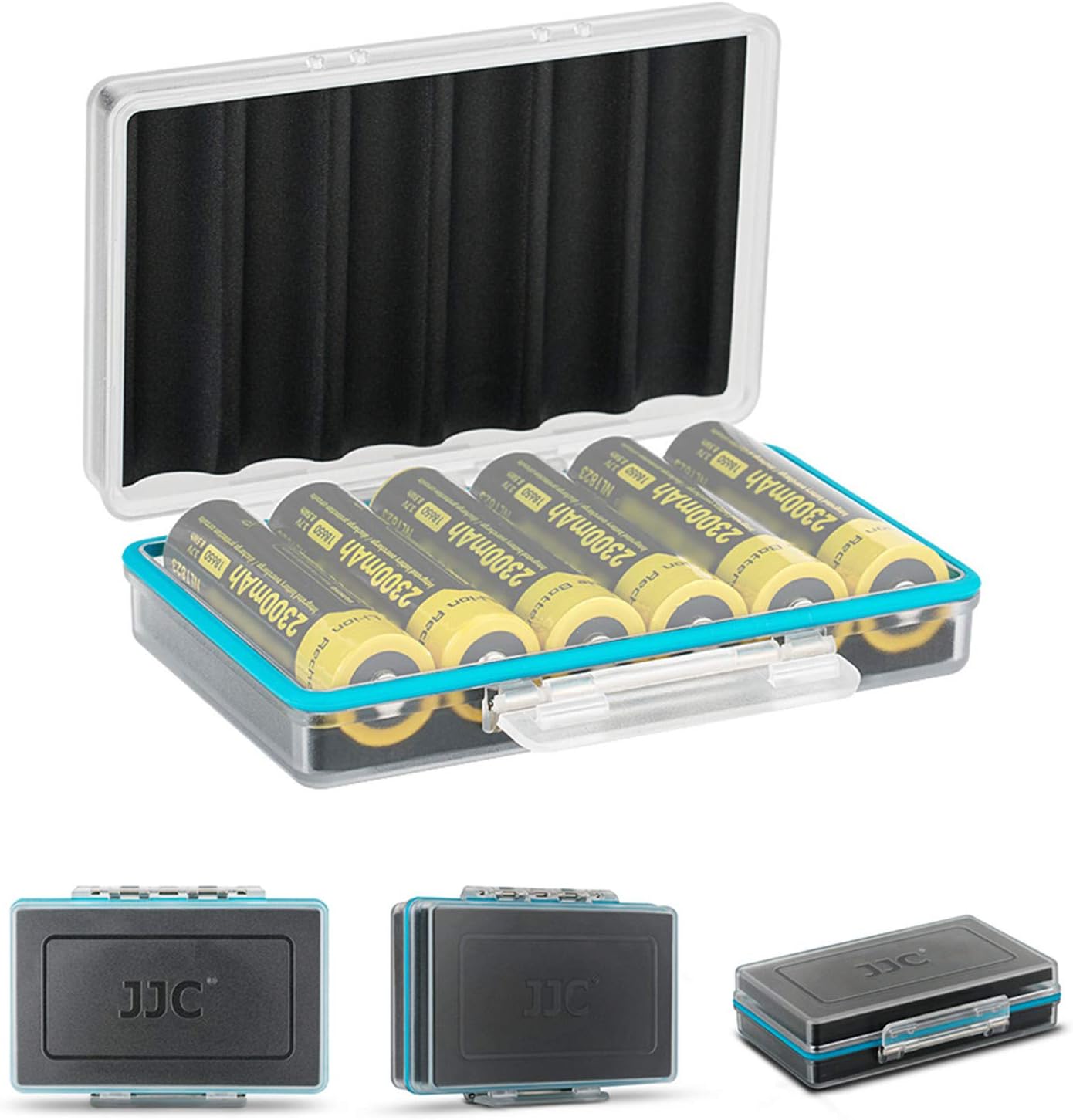 18650 6 18650 JJC Battery Case, Shockproof & Water-resistant Battery Storage Holder for x Battery, PC Shell Easy