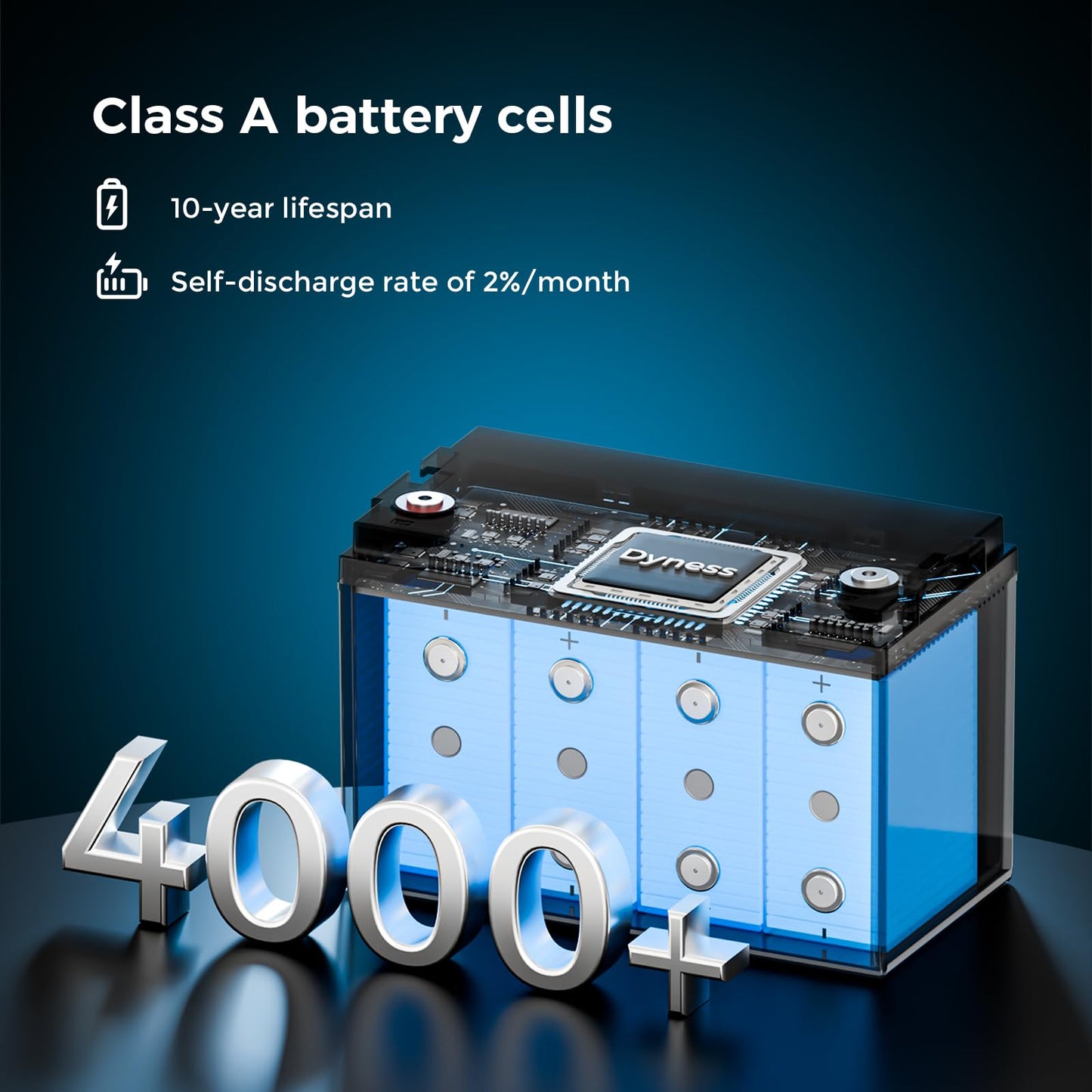 Dyness 12V 100Ah LiFePO4 Lithium Battery (2 Pack) BCI Group 31 with Low-Temp Protection, A+ Grade Cell Built-in 100A BMS, 12 Volt Lithium Battery Perfect for RV, Solar System, Off-Grid, Home Energy