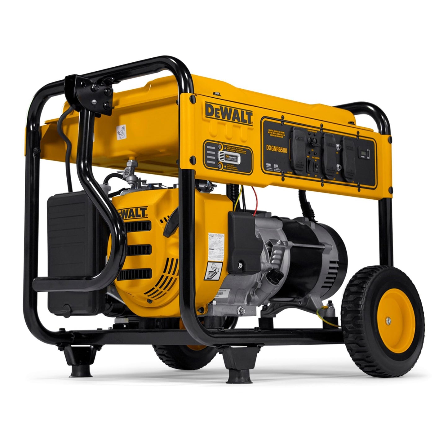 DeWalt 8,750 Starting Watt Portable Gas Generator, 389cc Engine, Idle Control Technology, CO Protect Safety, GFCI Outlets, Never-Flat Wheels Emergency Home Backup Jobsite Power, 49 State