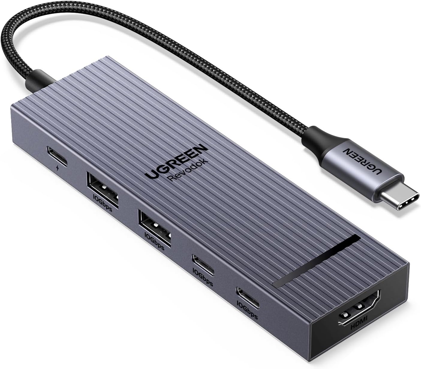 UGREEN 6 1 10Gbps 4K 60Hz 100W Revodok Pro USB-C Hub in HDMI, Power Delivery for MacBook Pro/Air, iPad Pro, Thinkpad