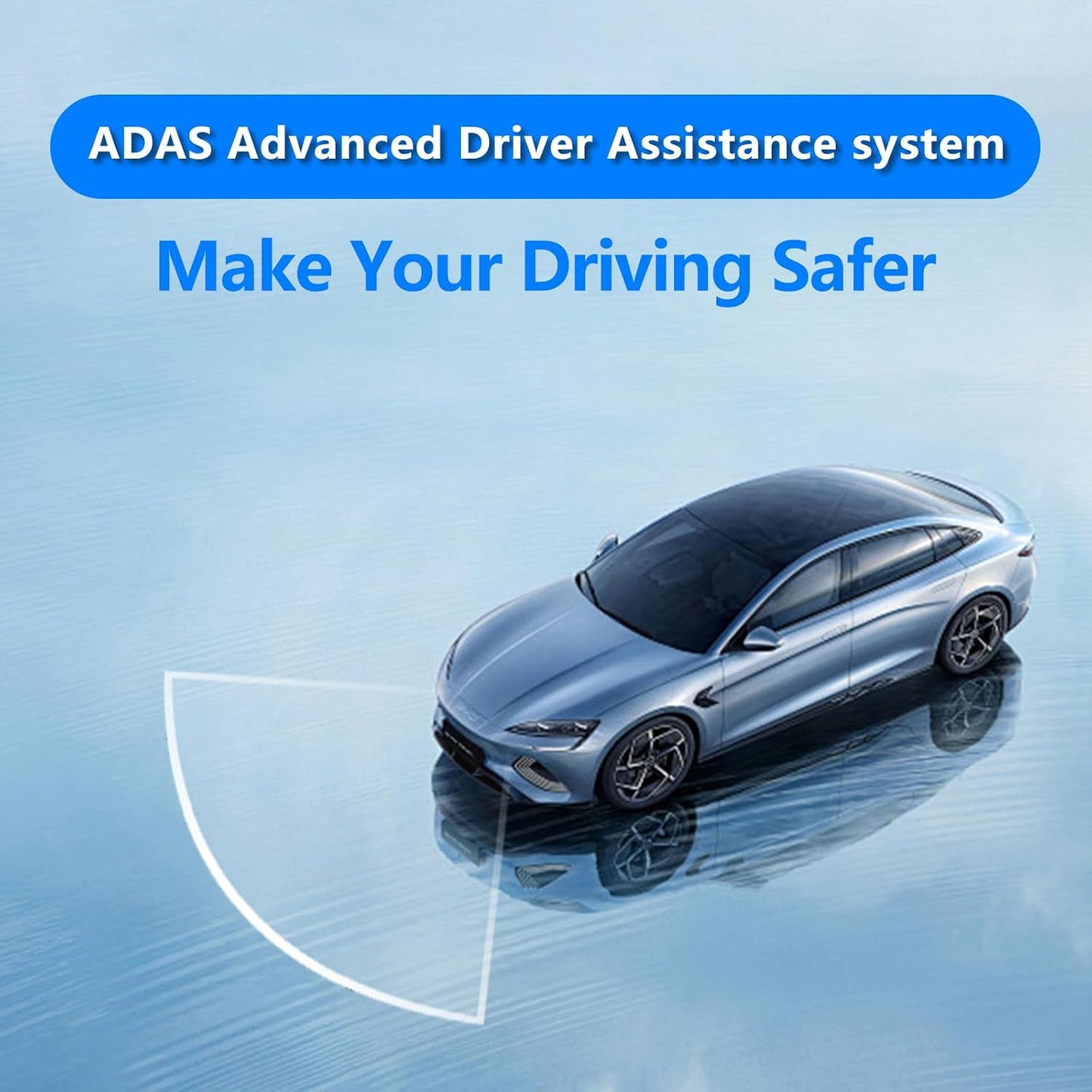 BINIZE 1080P Dash Camera, DVR Dual Car Driving Recorder with Loop Recording, Motion Detection, ADAS Distance Warning