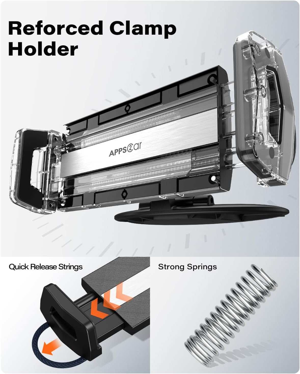 APPS2Car 2-in-1 4.7-13" 12.9" 13" 360 for Sturdy iPad Holder for Car CD Slot Tablet Mount, Universal Holder for iPad