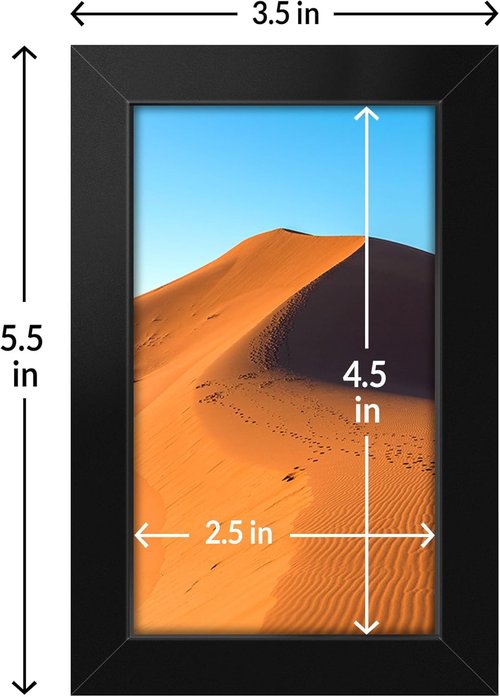 LaVie Home 3x5 Picture Frame - Classic Black Frame with HD Plexiglass for Vertical/Horizontal Display